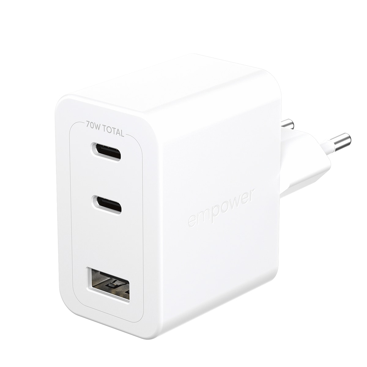empower by PanzerGlass USB-Ladegerät »Turbo 70 W Charger 2x USB-C 1x USB-A EU-Plug«