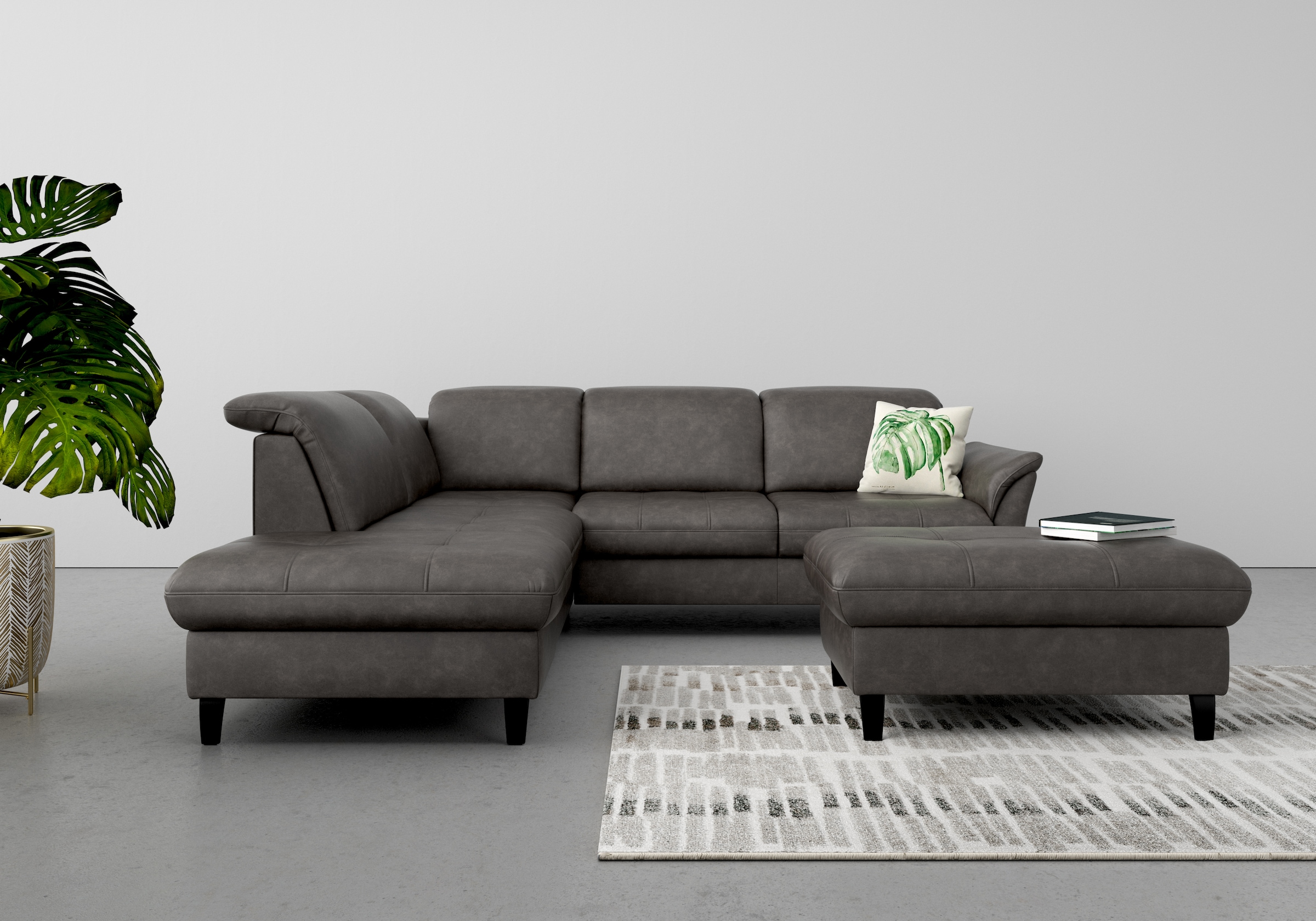 sit&more Ecksofa »Maggiore L-Form«, wahlweise mit Kopfteilverstellung, Bett günstig online kaufen