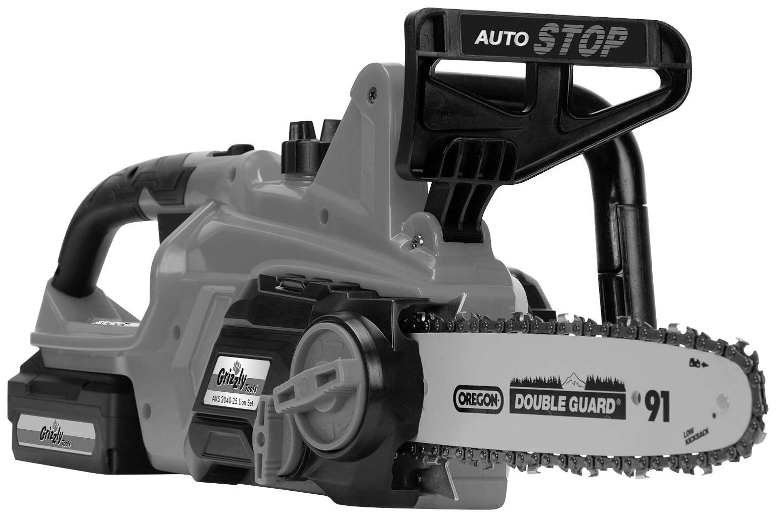 Grizzly Tools Akku-Kettensäge »AKS 2040-25 Lion Set«, (Set), mit Akku und Ladegerät