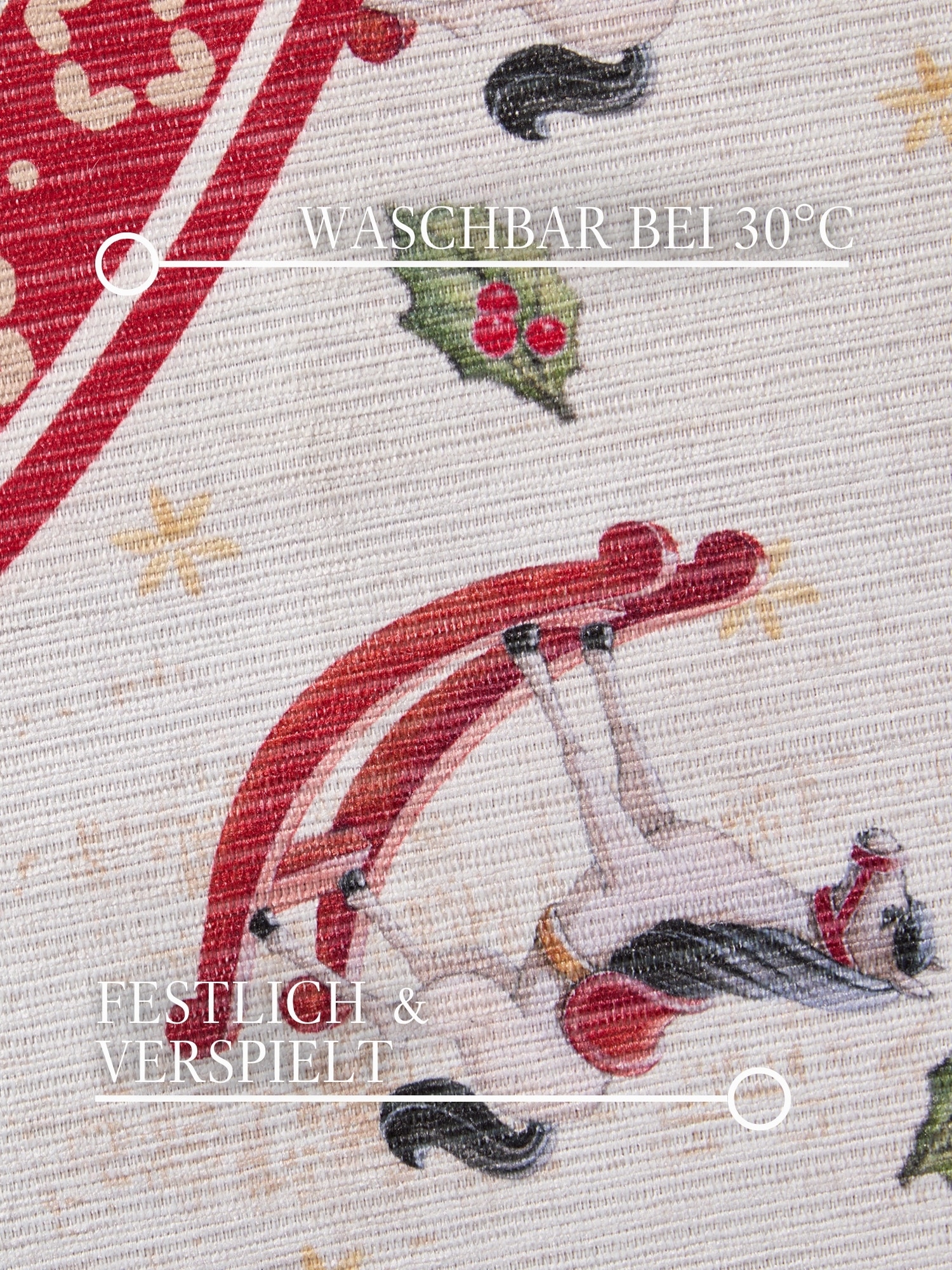 Villeroy & Boch Teppich »Toy's Deleight Limited Edition Rocking Horse«, rund, 3 mm Höhe, Limited Edition, Weihnachten, Wohnzimmer, Baumrock, Waschbar, Rund