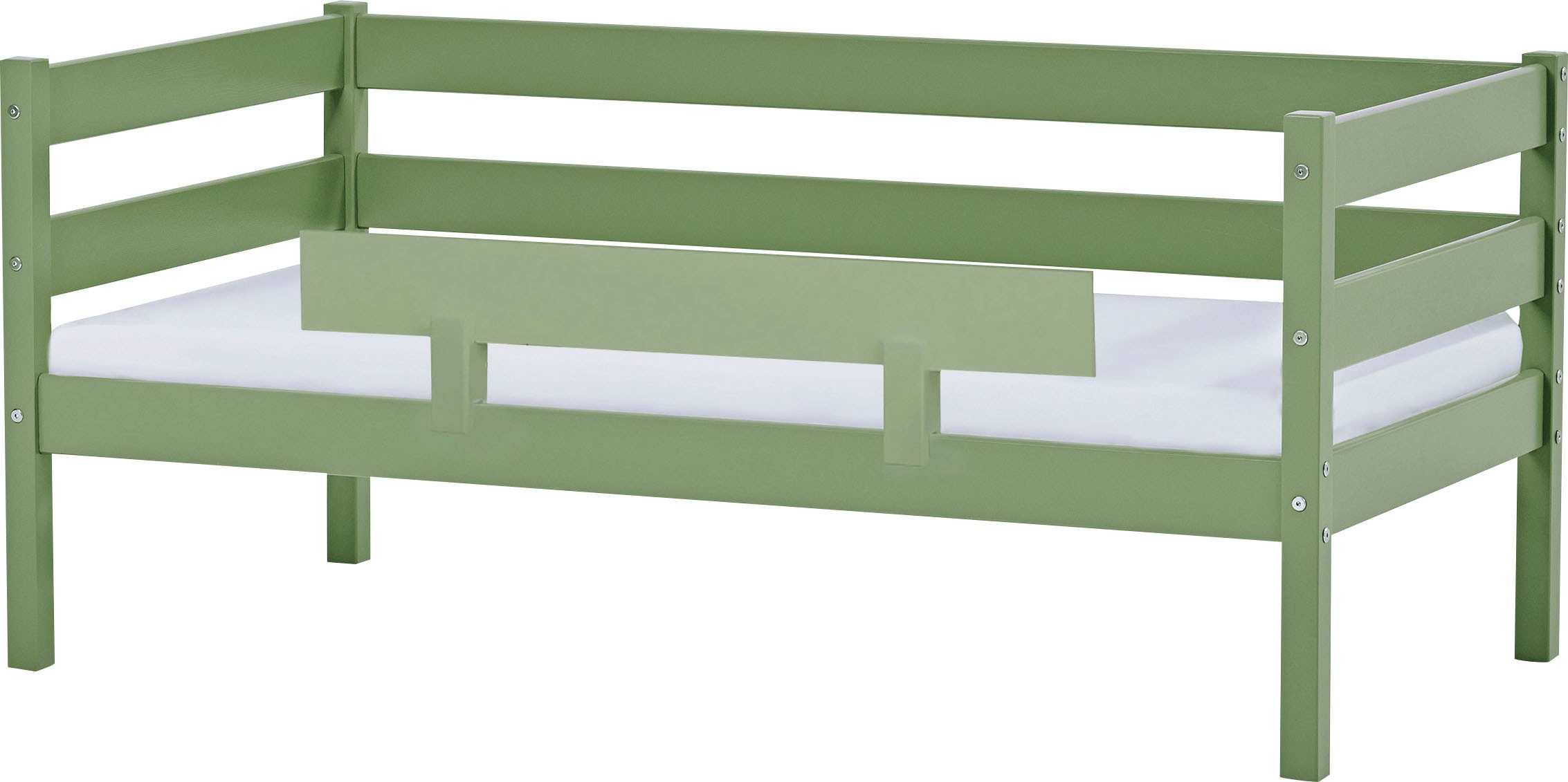 Hoppekids Einzelbett »ECO Comfort Kinderbett, Kiefer Massivholz, Jugendbett inkl. Rollrost«, 70x160 cm, wahlweise in verschieden Farben/ Matratze/ Absturzsicherung