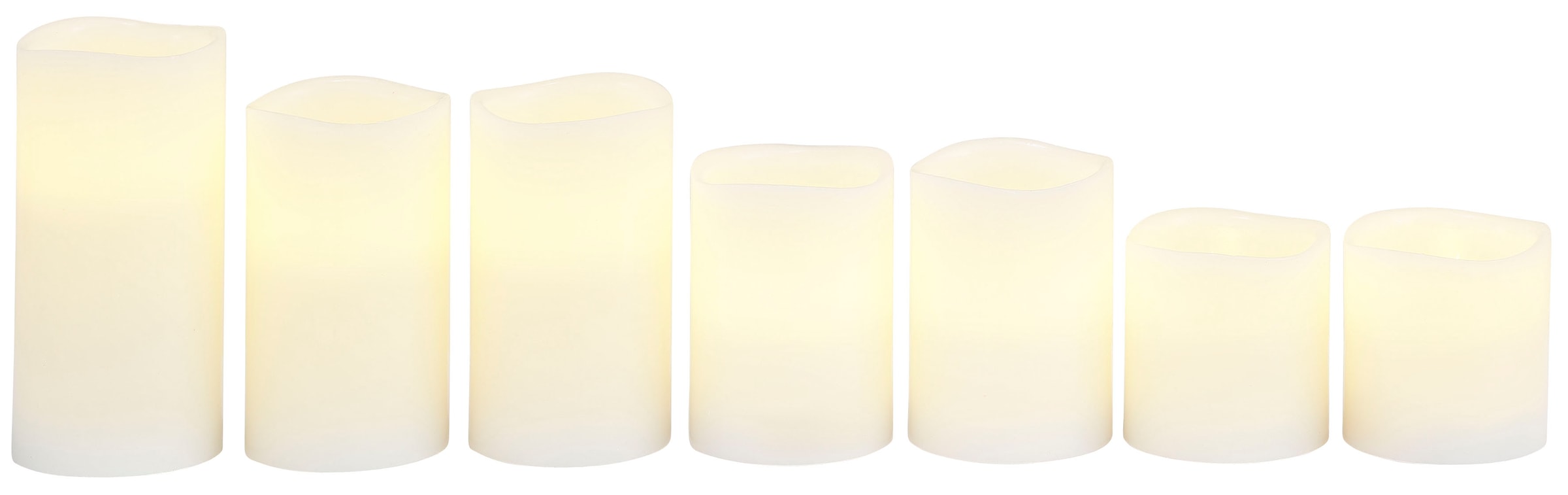 BONETTI Dekolicht »LED-Kerze, Weihnachtsdeko, 7-teiliges Set«, mit Echtwach günstig online kaufen