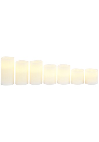 BONETTI LED-Kerze, (Set, 7 tlg.), mit Echtwachsummantelung, inklusive Timer und... kaufen