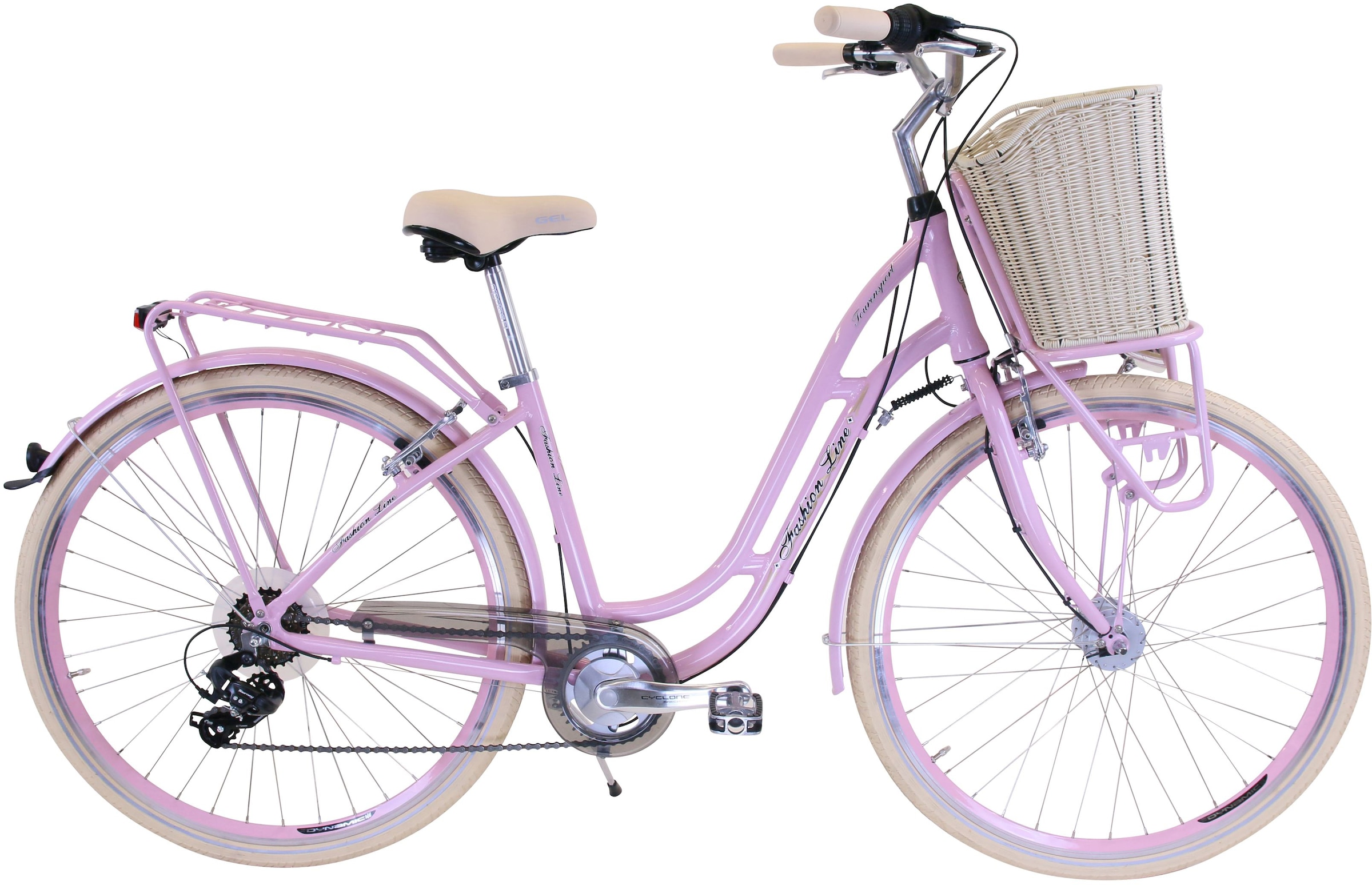 Bild von FASHION LINE Cityrad, 6 Gang, Shimano, TOURNEY TY 300 Schaltwerk, Kettenschaltung, für Damen, Kettenschaltung
