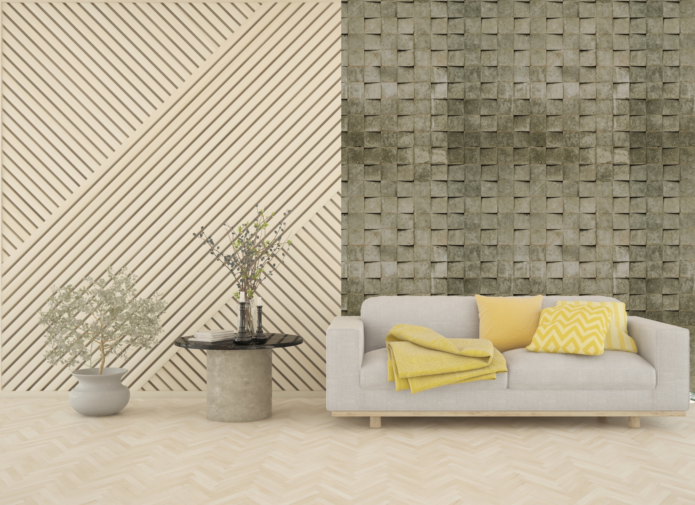 queence Fototapete »Steinoptik Mosaik«, bedruckt-Motiv, Wandpaneele, selbst günstig online kaufen