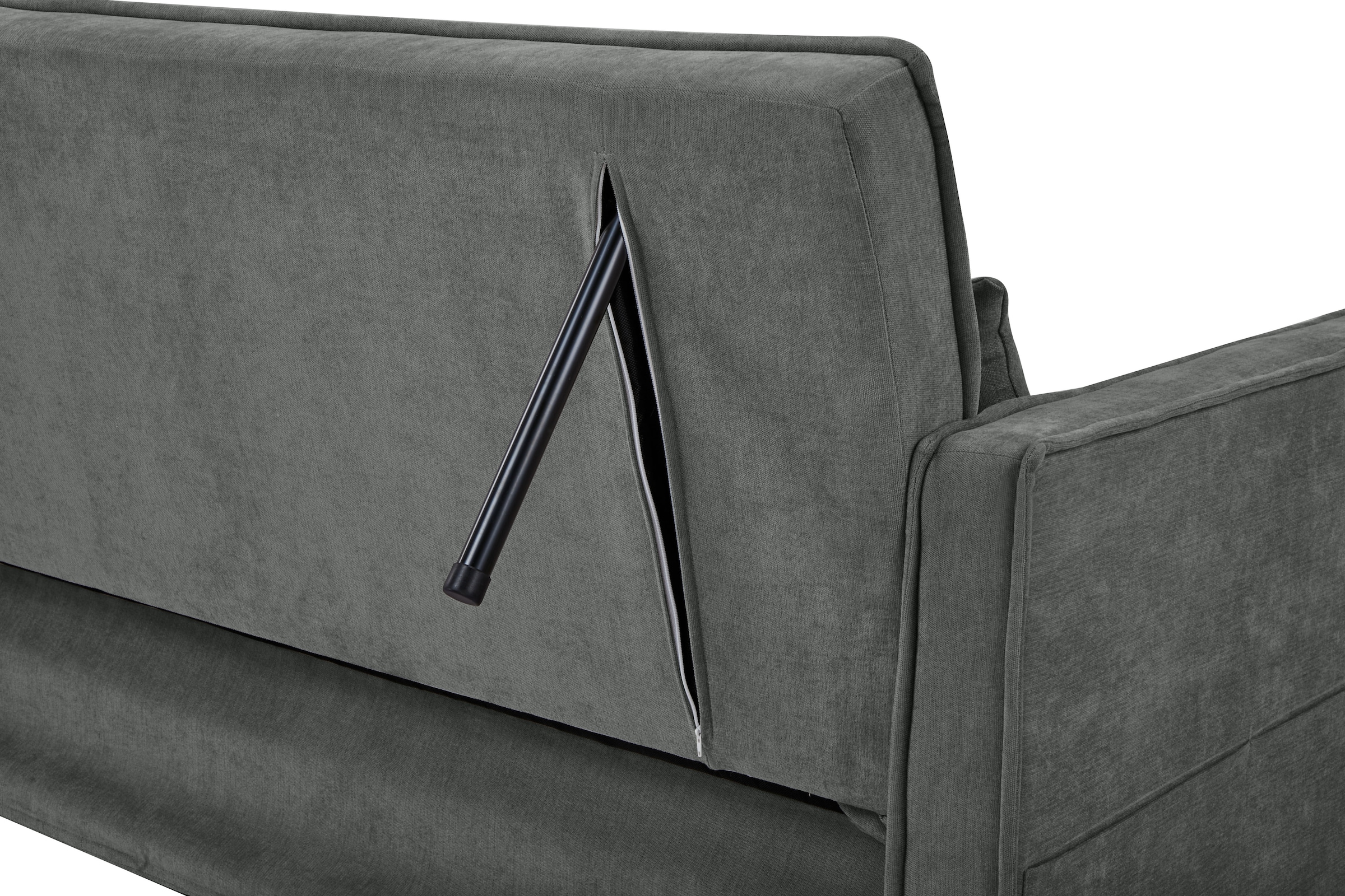 OTTO home Schlafsofa »STEFFO, 159 cm, 2-Sitzer, mit verstellbarer Rückenlehne« Klappmechanismus, Feinstruktur-Bezug, natürliche Farben
