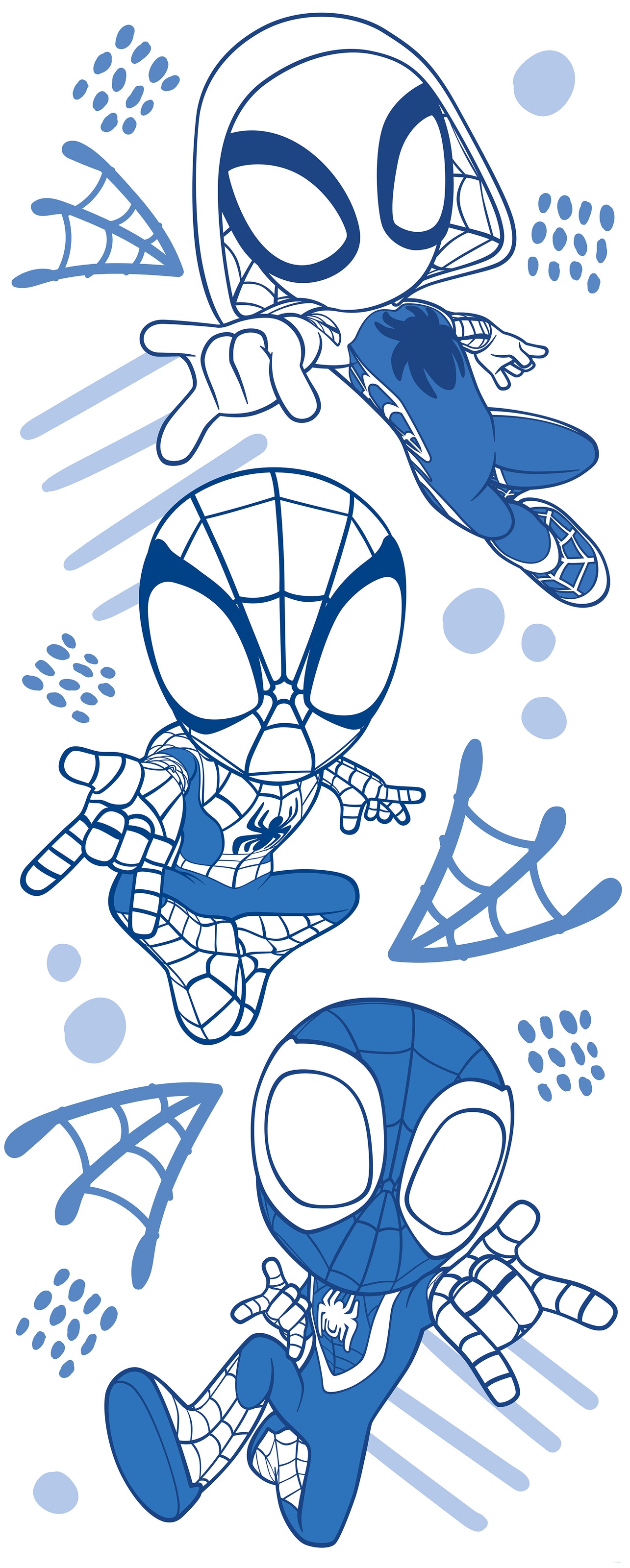 Komar Kindertapete »Marvel Spidey and His Amazing Friends Blue Lines«, bedr günstig online kaufen