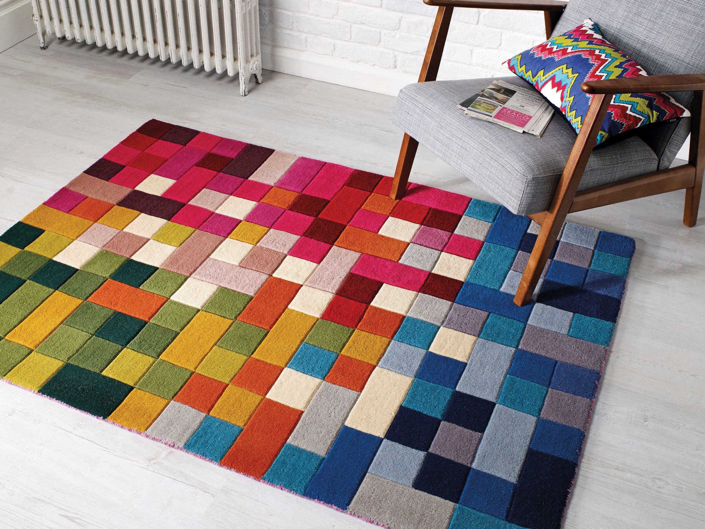 FLAIR RUGS Wollteppich »Lucea«, rechteckig, 10 mm Höhe günstig online kaufen