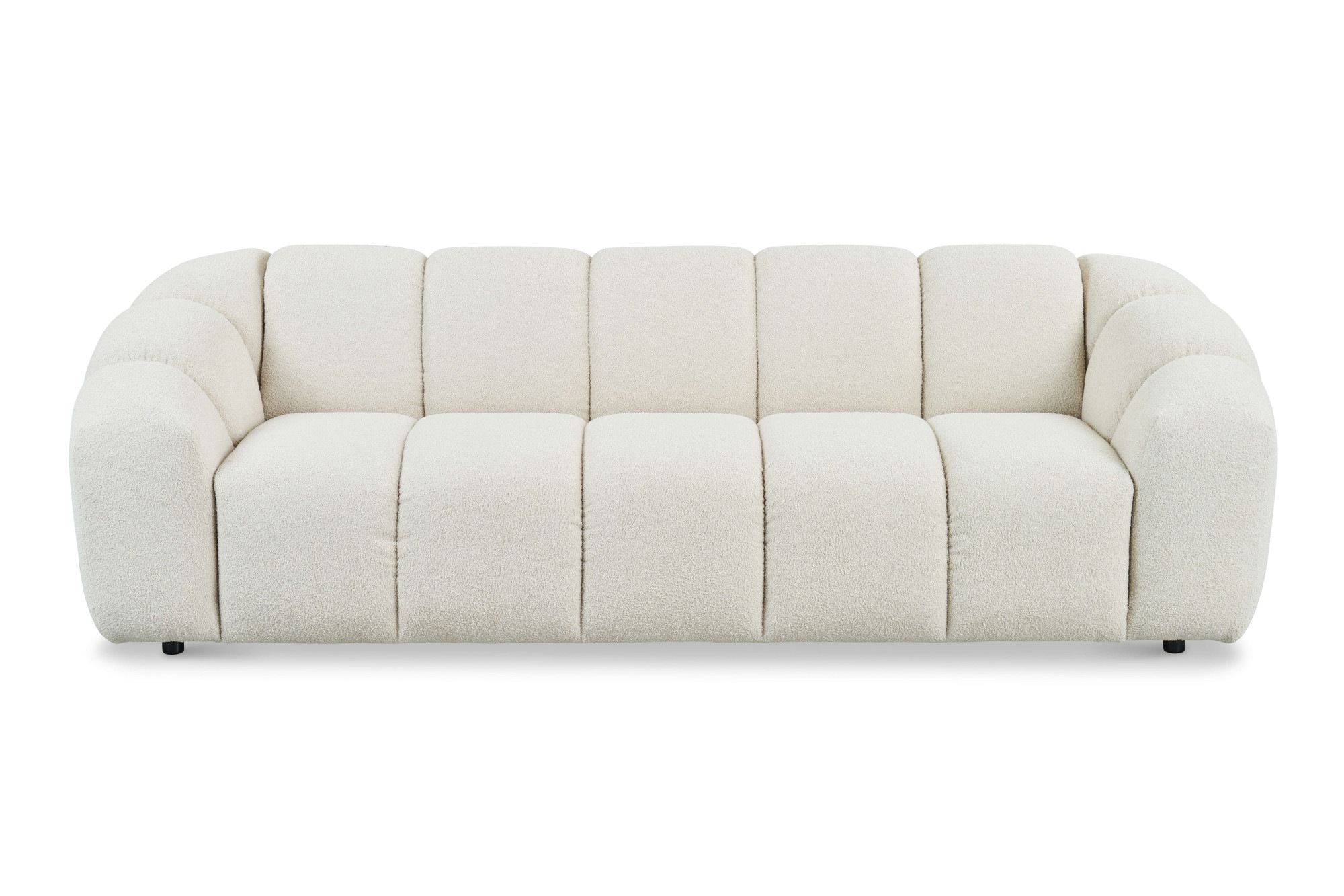 andas 3-Sitzer »Maribik«, Big-Sofa, recycelter Boucle-Stoff, plüschig, Brei günstig online kaufen