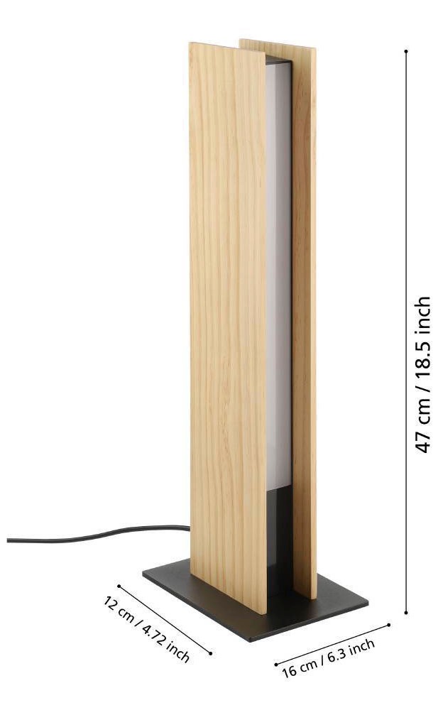 EGLO Tischleuchte »ANCHORENA-Z«, 1 flammig, Leuchtmittel LED-Modul | LED wechselbar, ZigBee, App und Sprachsteuerung Alexa, RGB, FSC100HB, dimmbar, Holz
