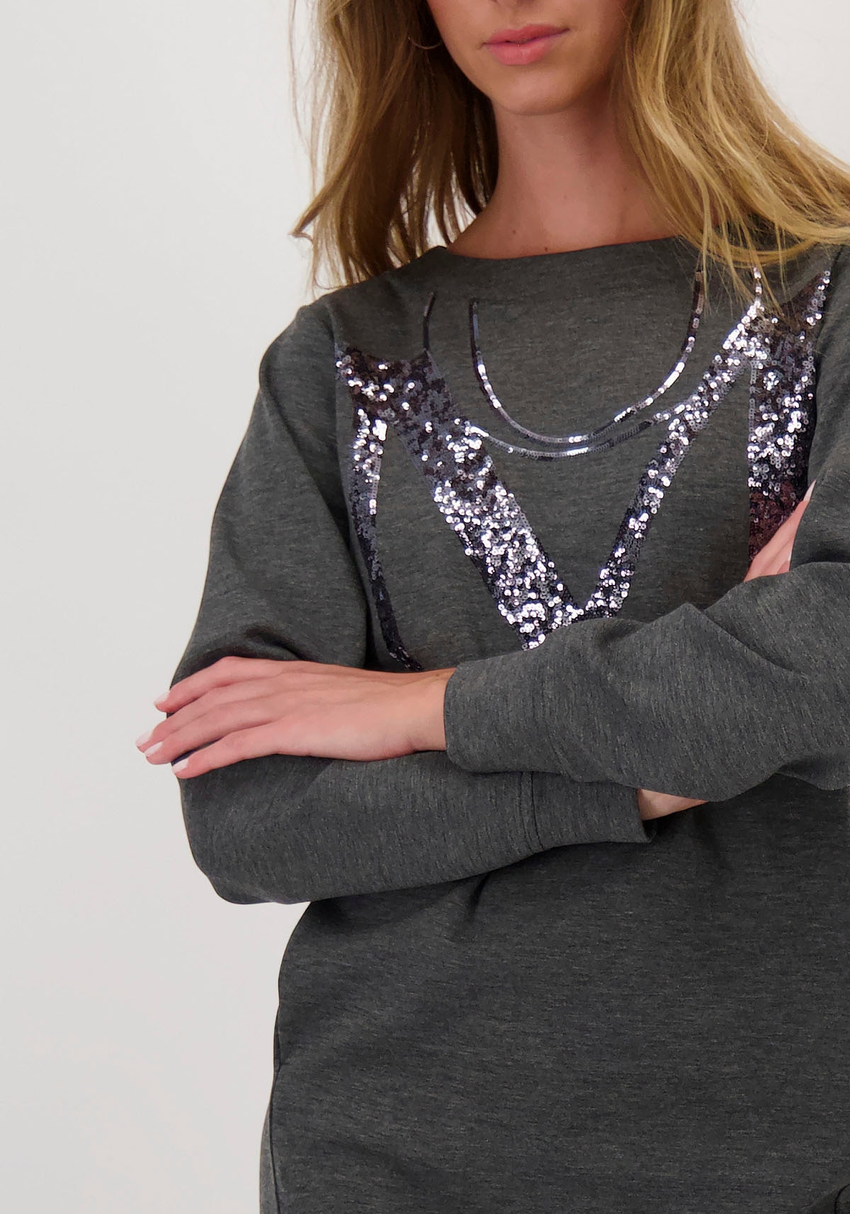Monari Sweatkleid, mit Pailletten