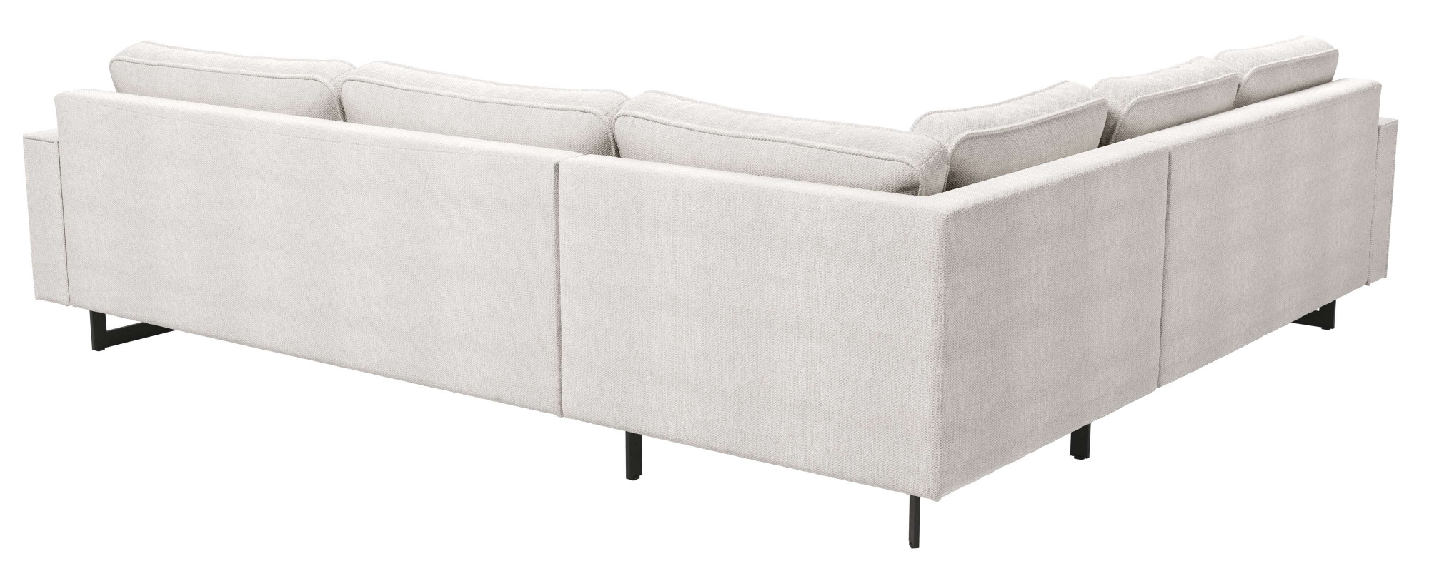 Places of Style Ecksofa »Pinto, 250/290 cm, langer Schenkel, XXL, Ottomane«, Cord, Feincord, Luxus-Microfaser Leder und Chenille