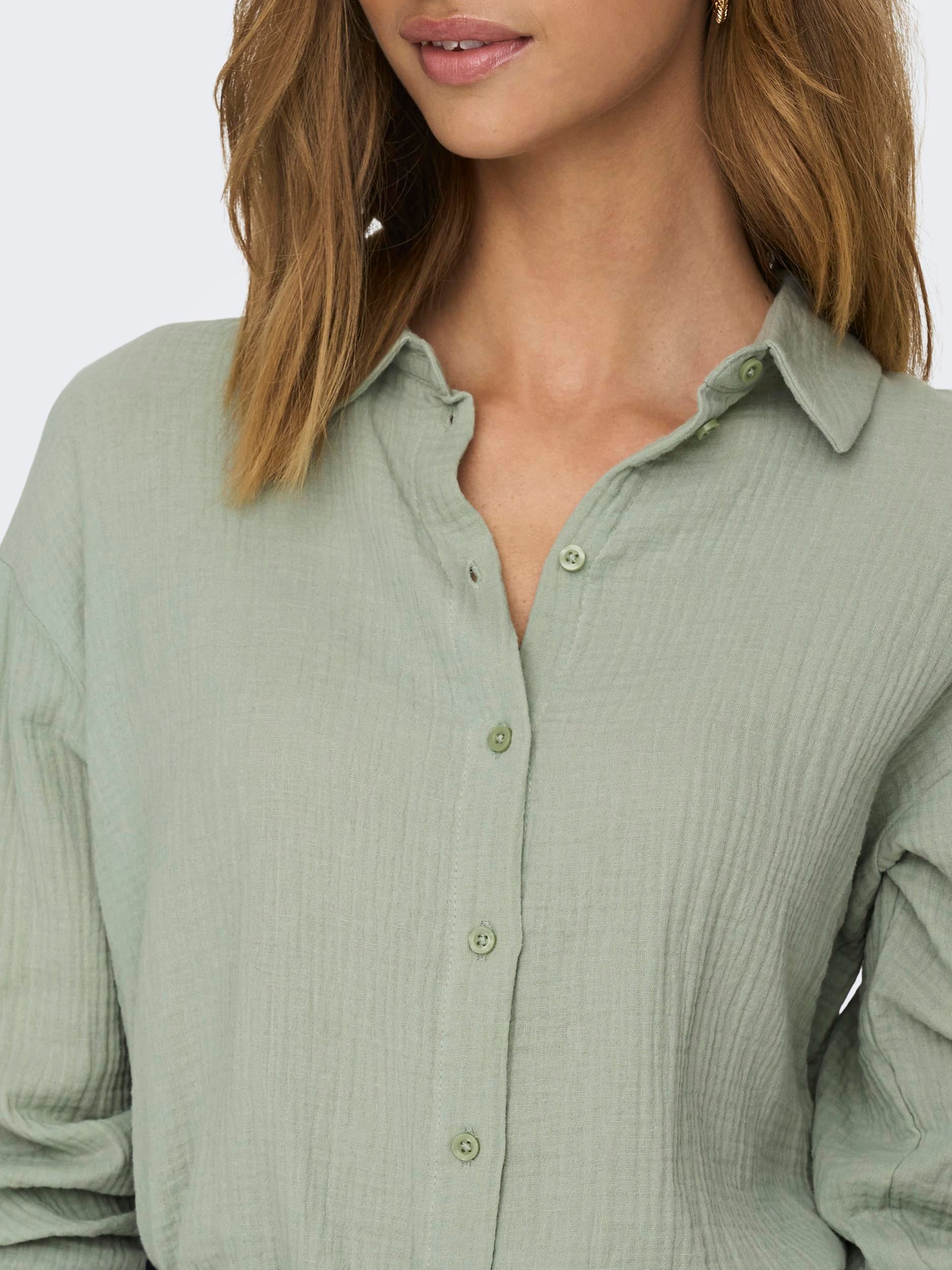 JDY Hemdbluse »JDYTHEIS LIFE L/S LOOSE SHIRT WVN NOOS«, aus Musselin