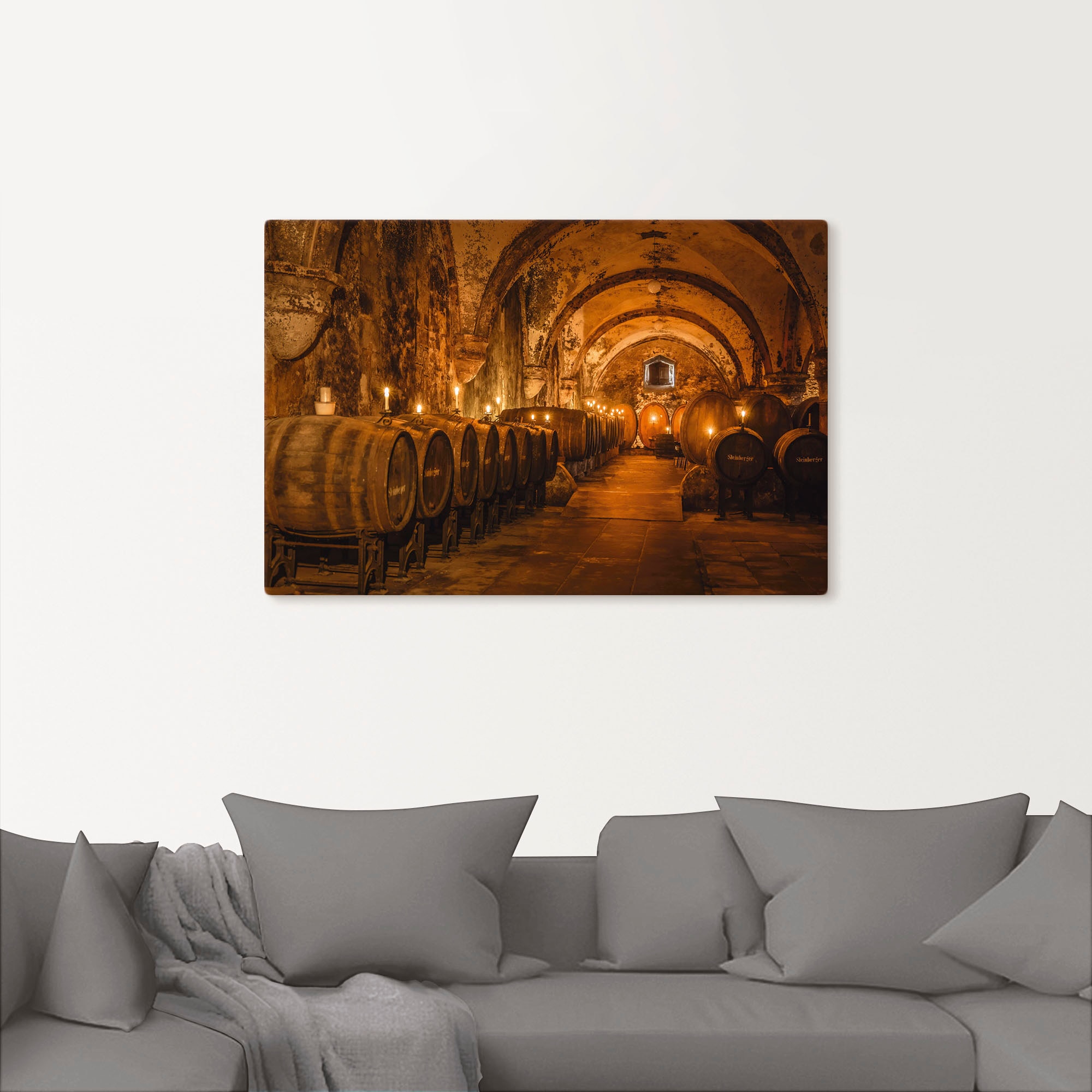 Artland Wandbild »Historischer Weinkeller Eberbach«, Wein Bilder, (1 St.), als Alubild, Outdoorbild, Leinwandbild, Poster in verschied. Größen
