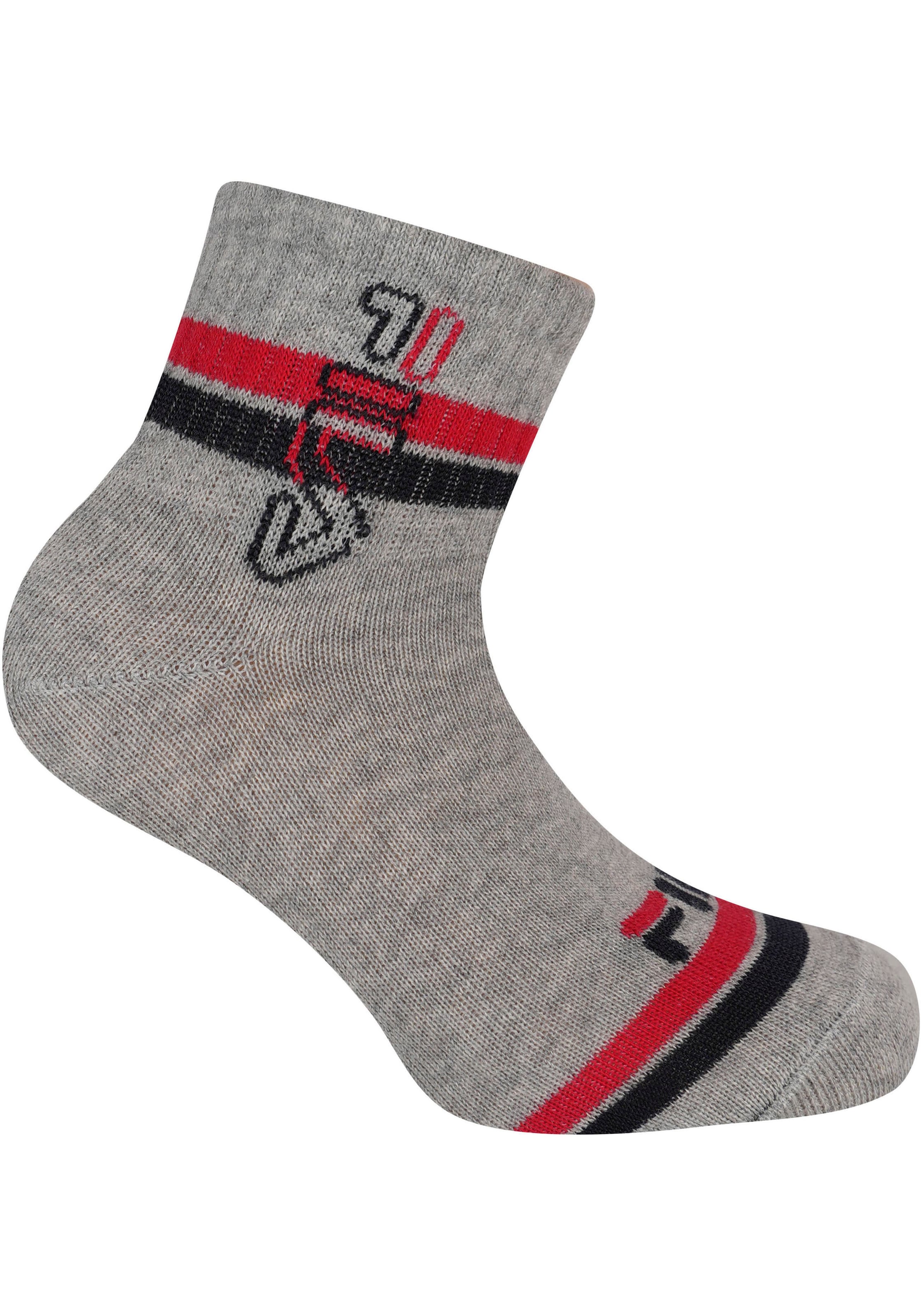 Fila Kurzsocken »JUNIOR BOY QUARTER SOCKS«, (6 Paar), sportliches Design mit dynamischen Streifen