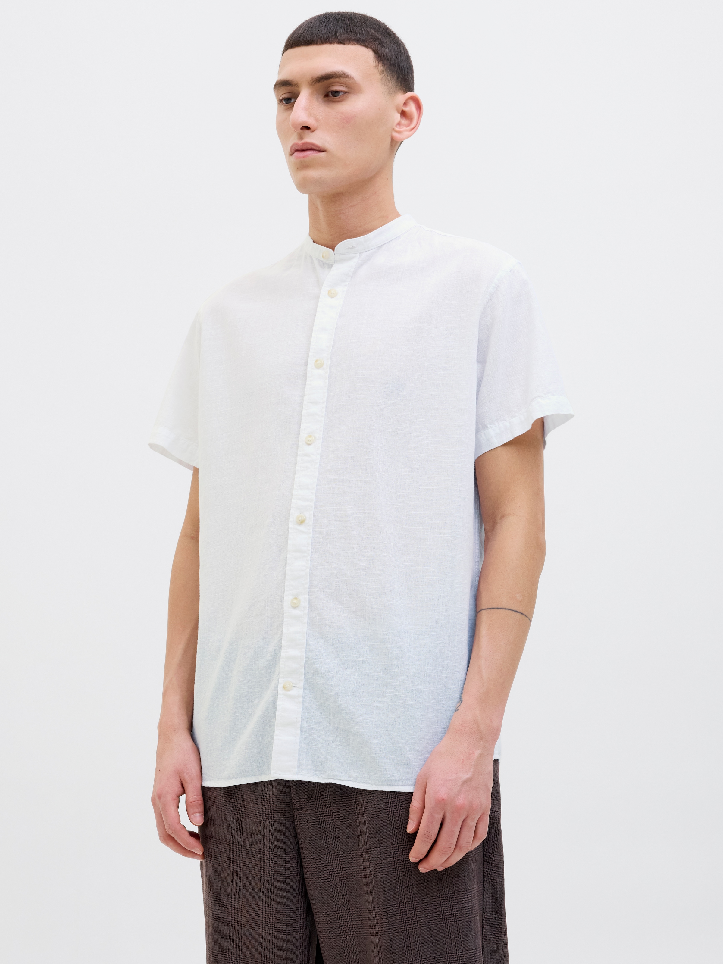 Jack & Jones Kurzarmhemd »JJESUMMER BAND SHIRT SS SN«, mit Bandkragen