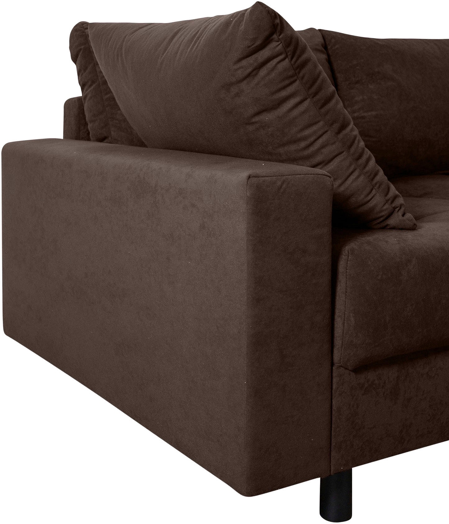 COLLECTION AB Ecksofa »Toni L-Form, B: 215 cm« mit Hocker & 2 Zierkissen, Federkern