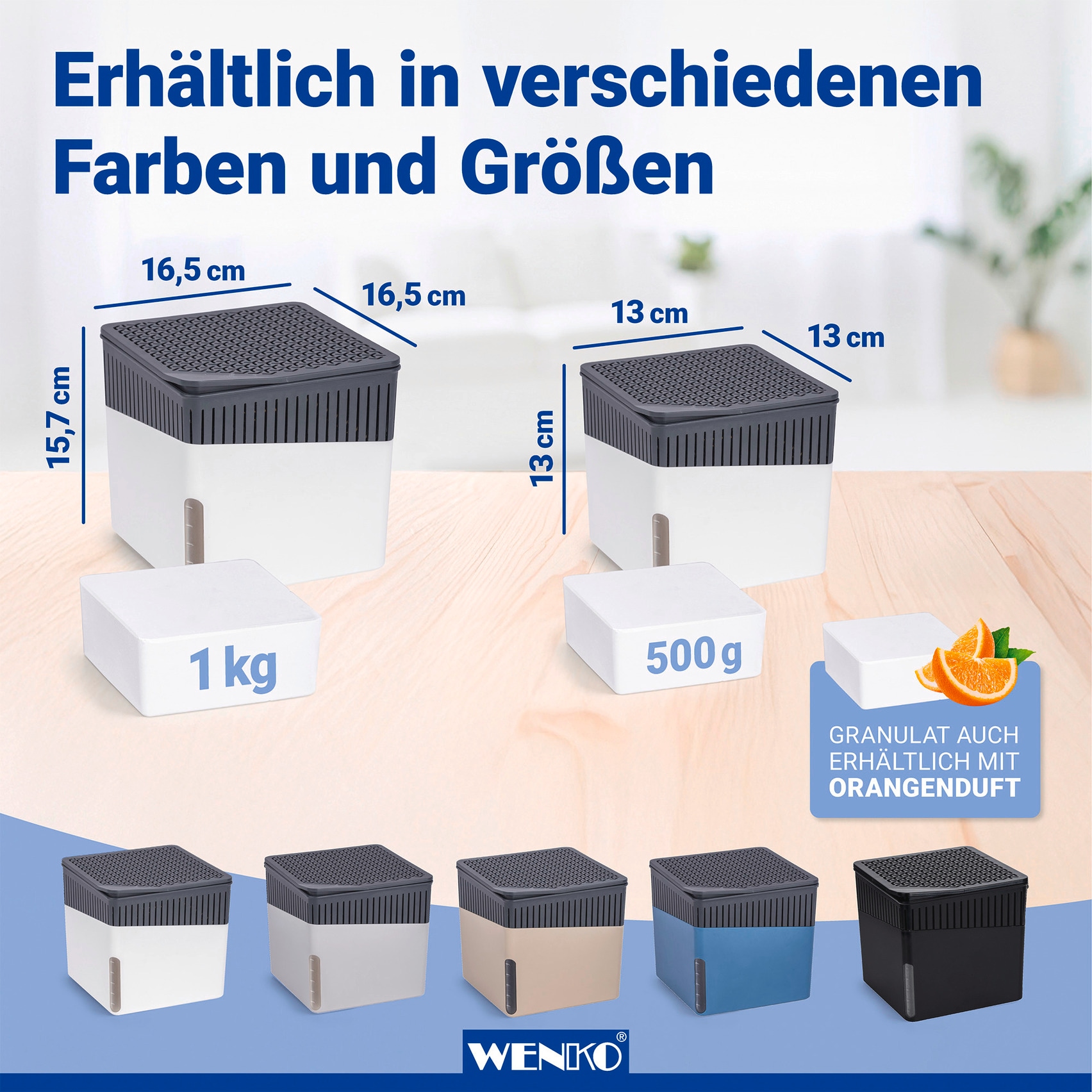 WENKO Luftentfeuchter »Cube« für 40 m³ Räume 2 x 500 g