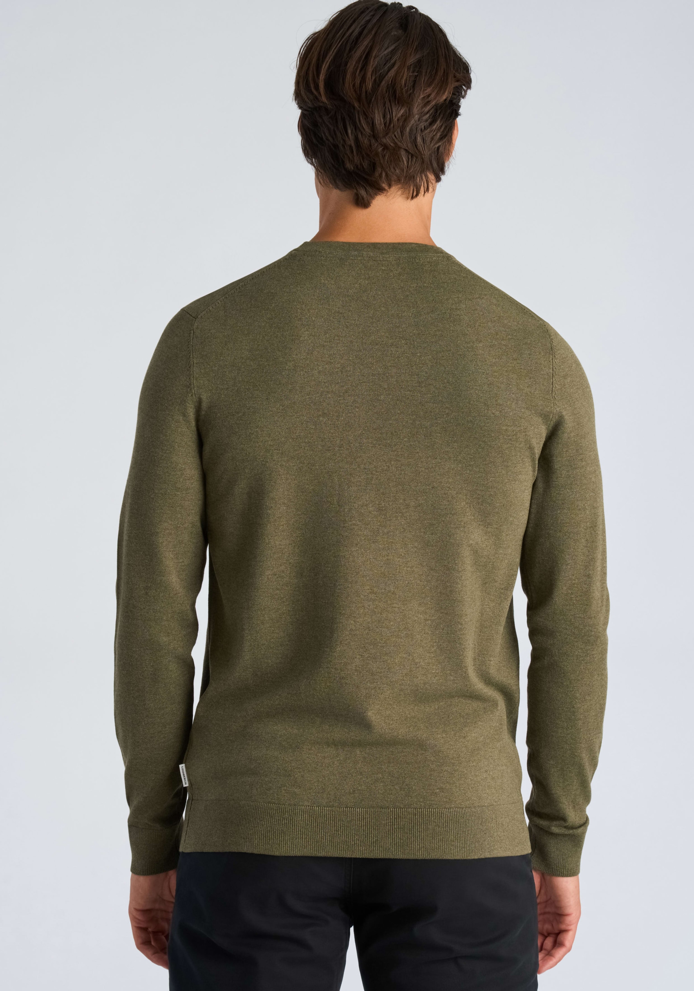 LINDBERGH Strickpullover mit Rundhals / Viskose / unifarben
