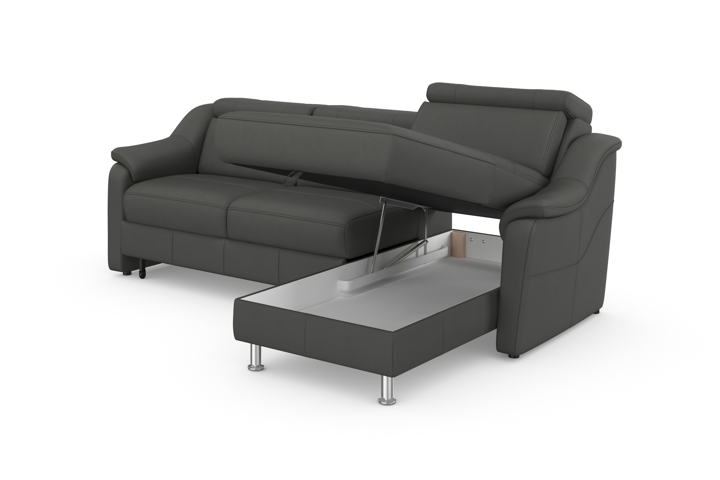 sit&more Ecksofa »Freetown L-Form«, inklusive Kopfteilverstellung und komfortablem Federkern