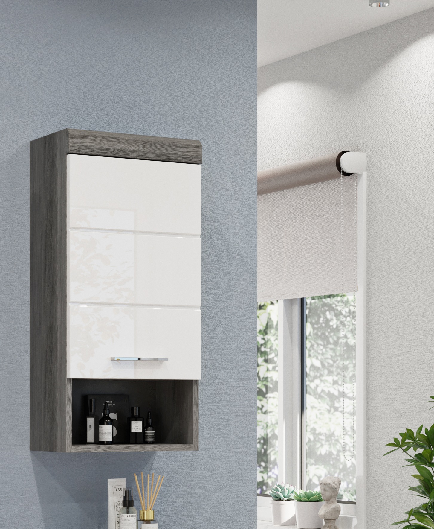 INOSIGN Hängeschrank »Siena, Breite 37cm, 1 Tür, 1 offenes Fächer, 1 Einleg günstig online kaufen