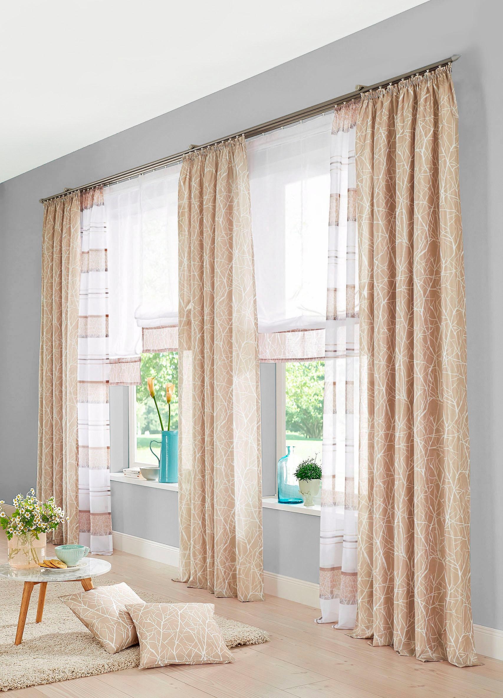 Voile, mit bestellen Polyester home bequem Klettband, my und Raffrollo Transparent, schnell »Camposa«,