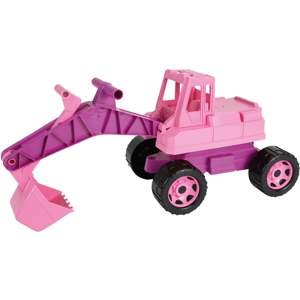 Lena® Spielzeug-Aufsitzbagger »Giga Trucks, rosa«, Made in Europe