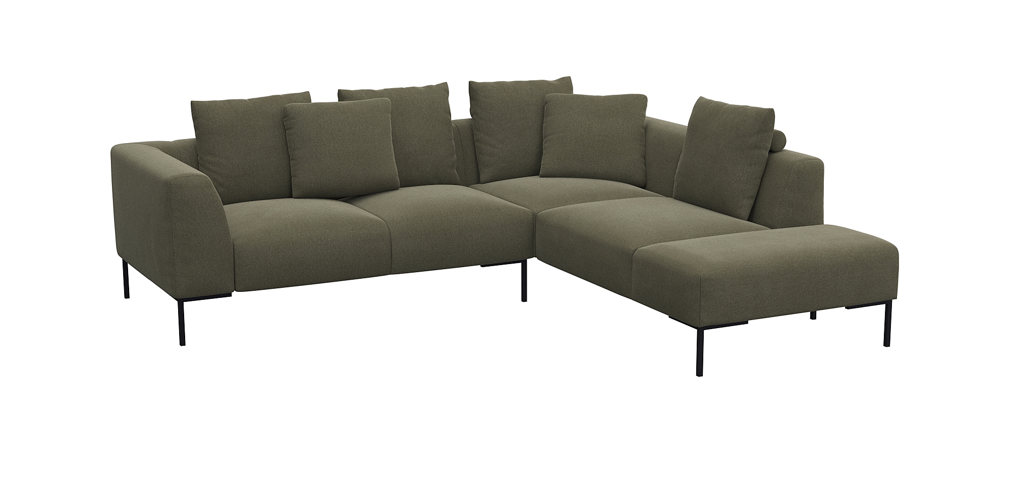 FLEXLUX Ecksofa "Sava", Taschenferderkern-Sitz mit Kaltschaum, lose Rücken- günstig online kaufen