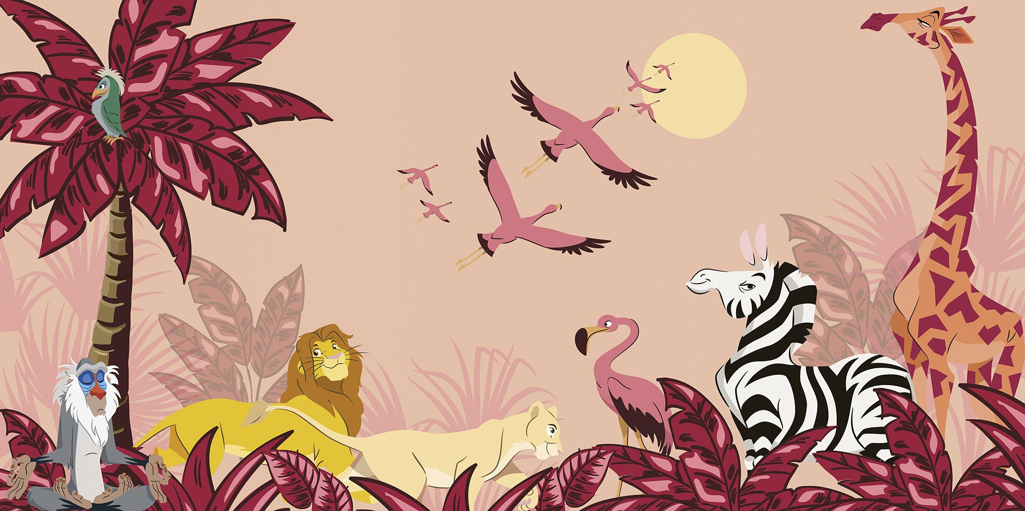 Komar Kindertapete »Disney The Lion King Sunset«, bedruckt günstig online kaufen