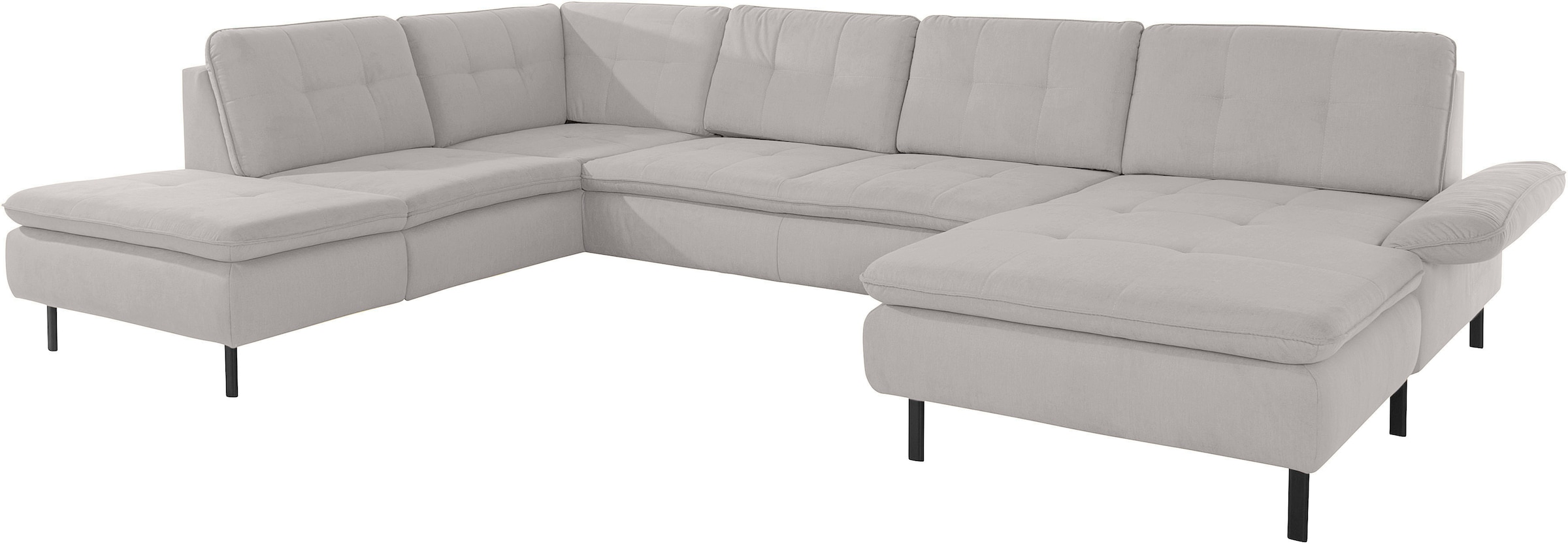 INOSIGN Wohnlandschaft »Birkholm U-Form«, Armlehnverstellung, auch in Easy Clean Bezug - mit Wasser zu reinigen
