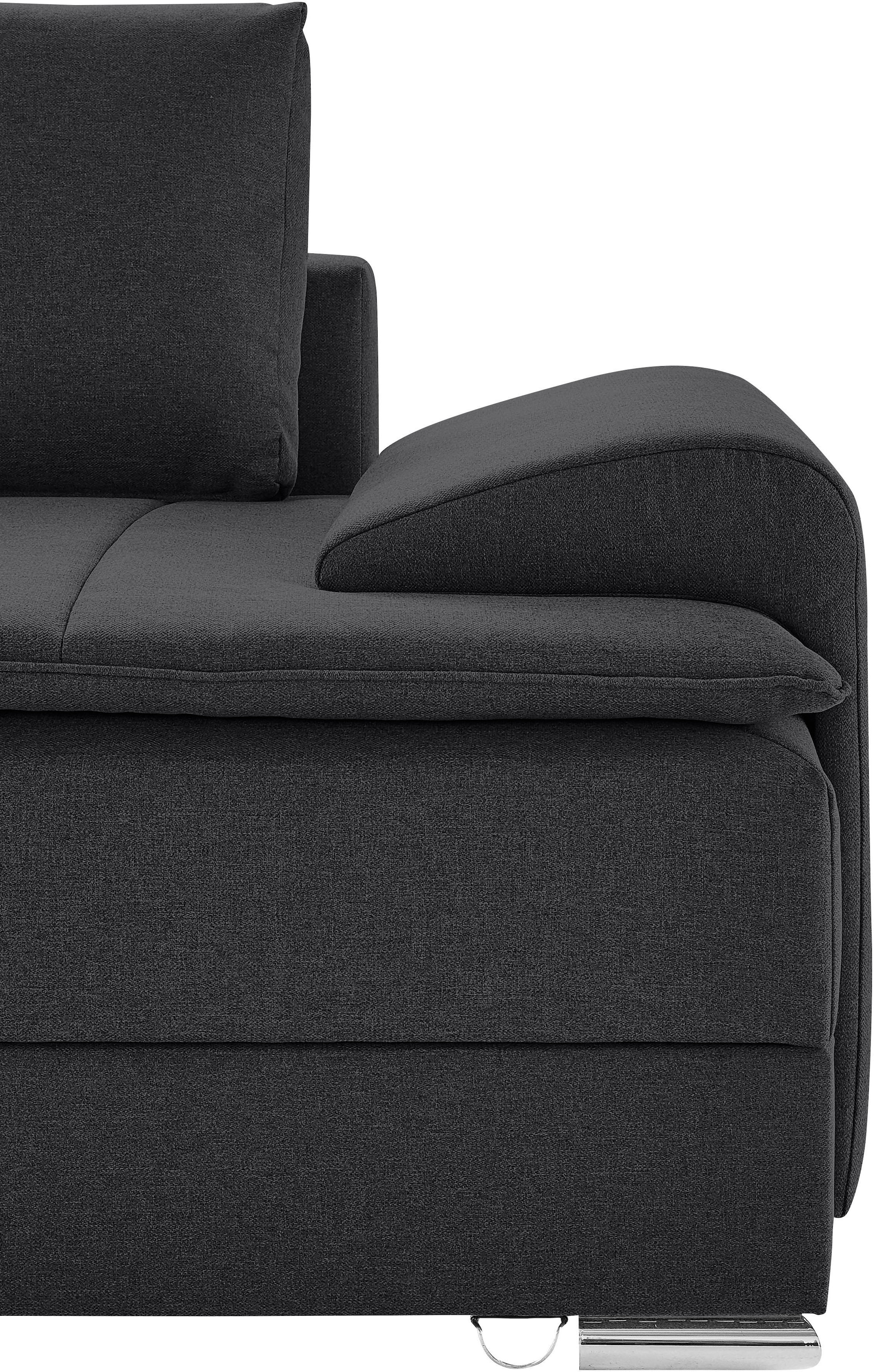 INOSIGN Ecksofa »Boxspringbett Night & Day L-Form mit Dauer-Schlaffunktion mit Armlehne«, mit Boxspring-Bettfunktion 180x200 cm und Bettkasten, Dauerschläfer!