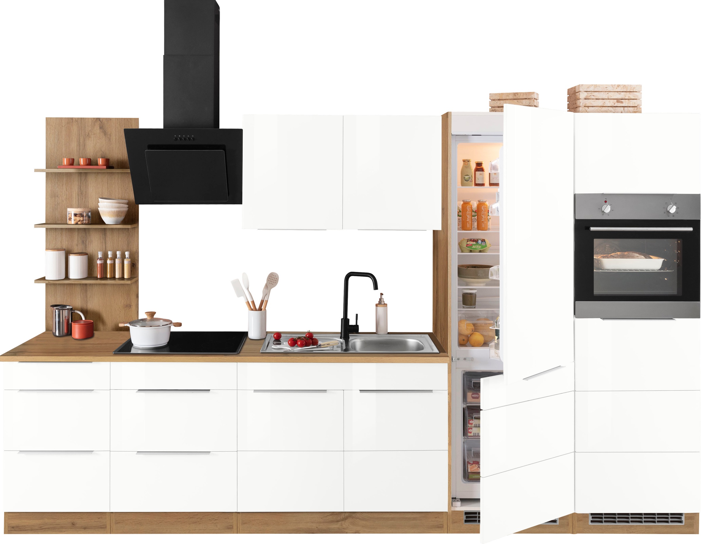 KOCHSTATION Küchenzeile »KS-Brindisi Breite 330 cm«, wahlweise mit E-Geräte günstig online kaufen