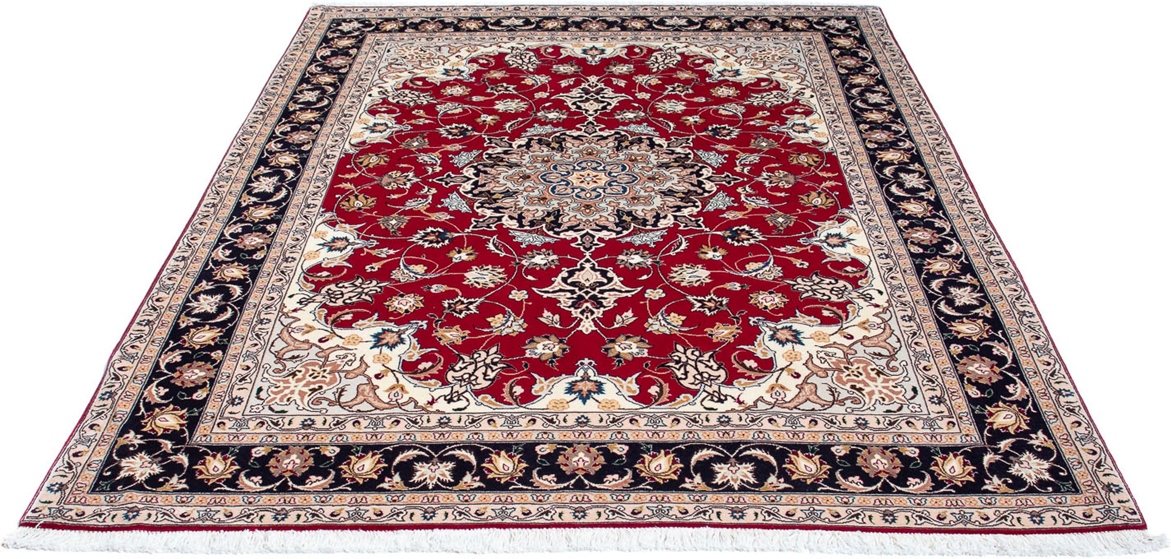 morgenland Orientteppich »Perser - Täbriz - Royal - 202 x 152 cm - rot«, re günstig online kaufen