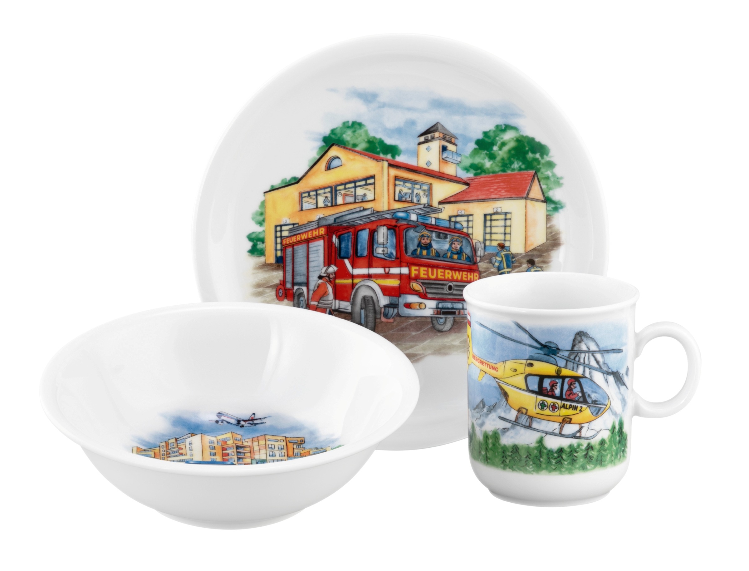 Seltmann Weiden Kindergeschirr-Set »Compact Blaulicht, Kinder-Set 3-teilig« günstig online kaufen