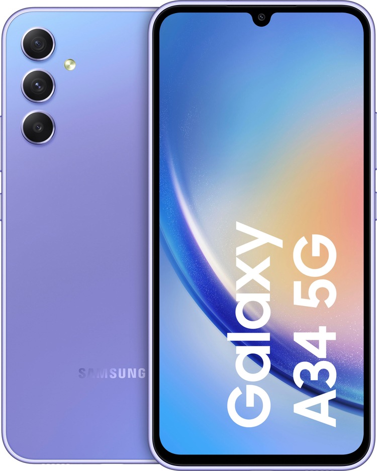 Smartphone »Galaxy A34 5G 128GB«, leicht violett, 16,65 cm/6,6 Zoll, 128 GB...