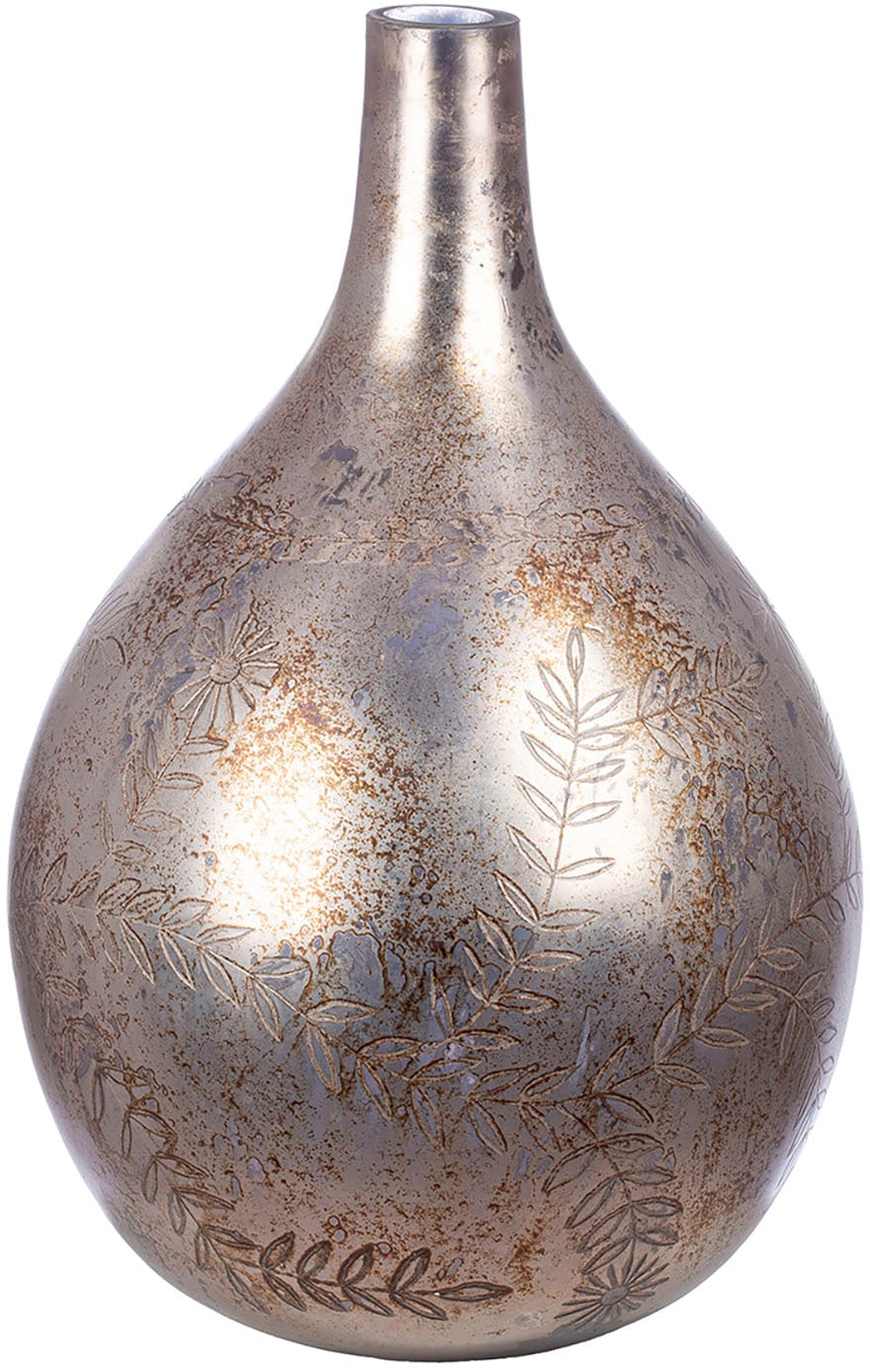 GILDE Bodenvase »Vase Peso, grau H.56 cm«, (1 St.)