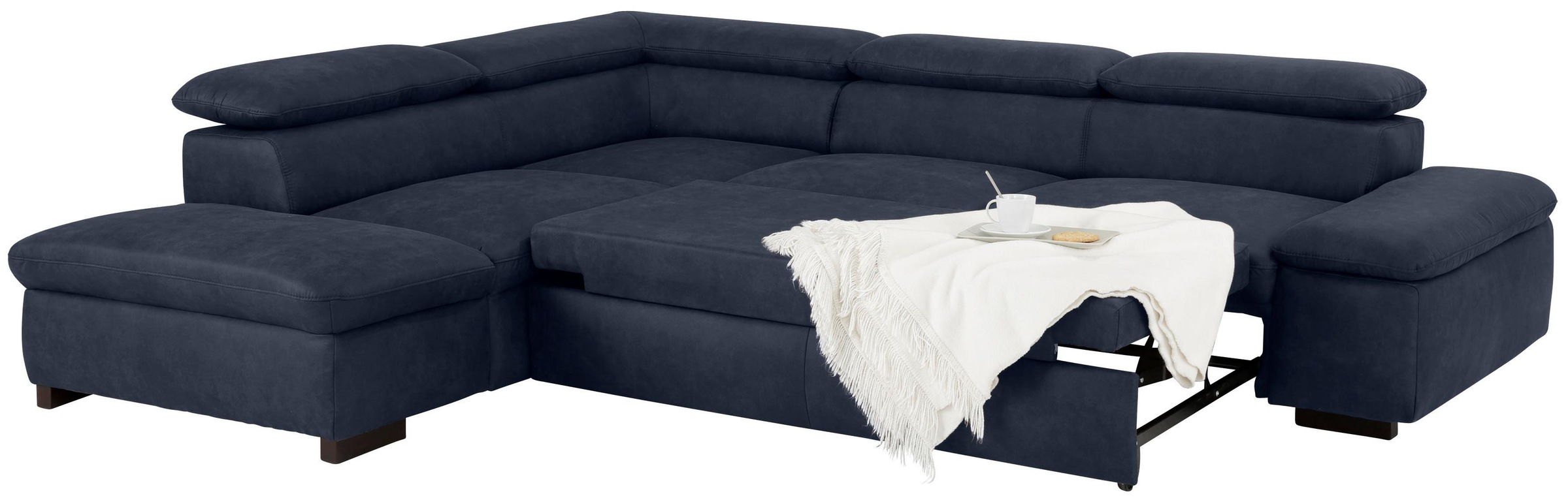 Home affaire Ecksofa »Alberto L-Form«, mit Kopfteilverstellung, wahlweise mit Bettfunktion