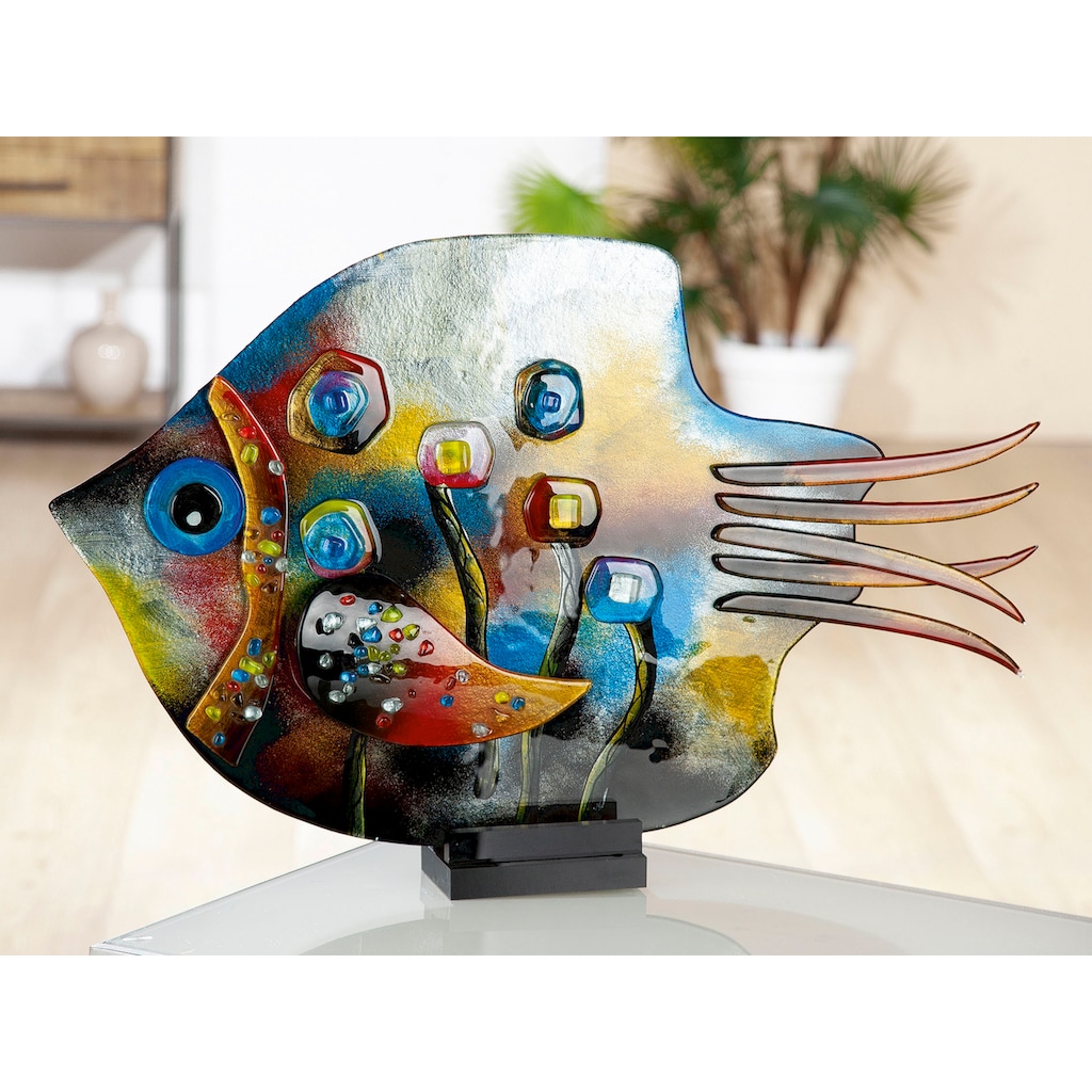 GILDE GLAS art Dekofigur »Skulptur Fisch Fresh Flowers«