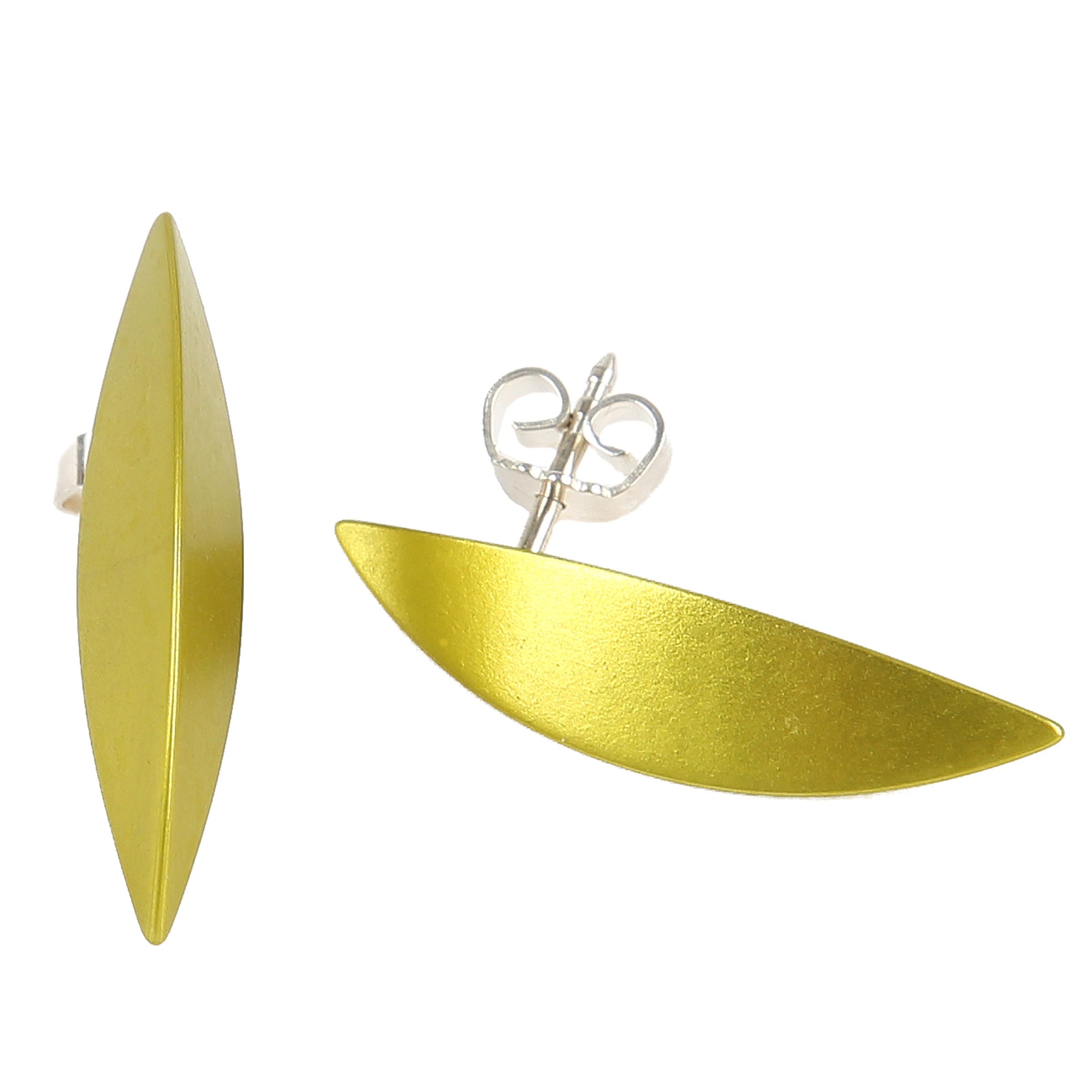 DEMARIE Paar Ohrstecker »eloxiertes Aluminium« gelb