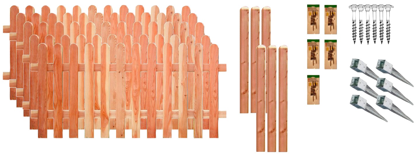 Tetzner & Jentzsch Lattenzaun »Austin 3« 5 Elemente, LxH: 954x80 cm günstig online kaufen