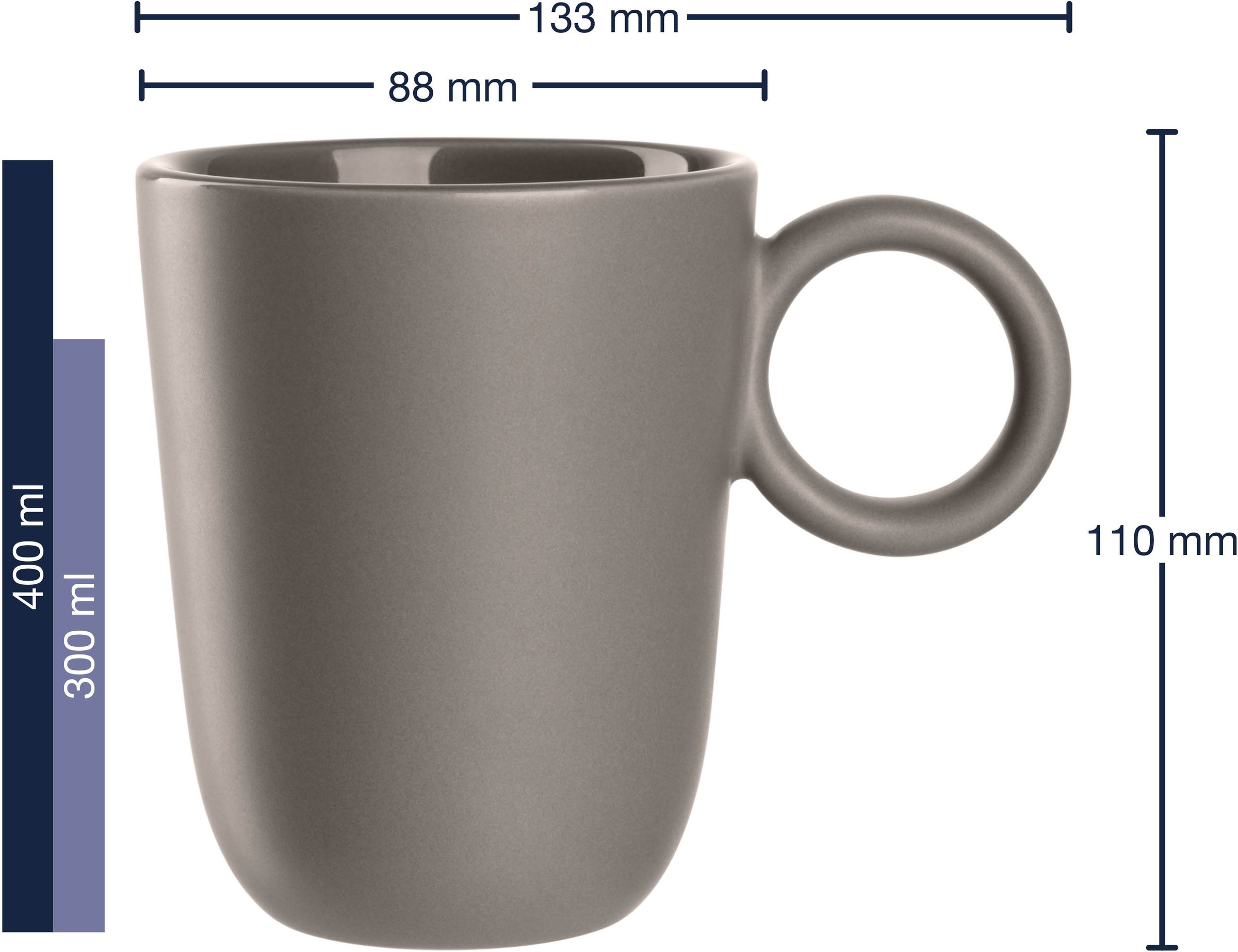 LEONARDO Geschirr-Set »ROMA, Geschirrset, 6-teilig«, (Set, 6 tlg.), Frühstücks Set, Service, spülmaschinengeeignet