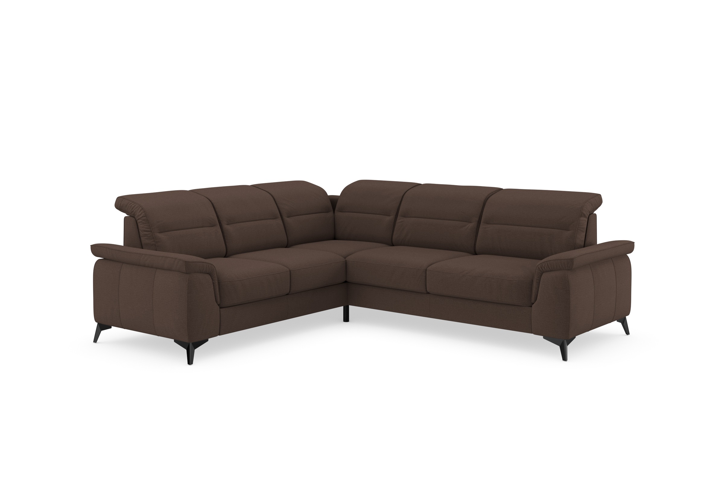 sit&more Ecksofa »Sinatra L-Form«, optinal mit Kopfteilverstellung und Armteilfunktion, Metallfüße