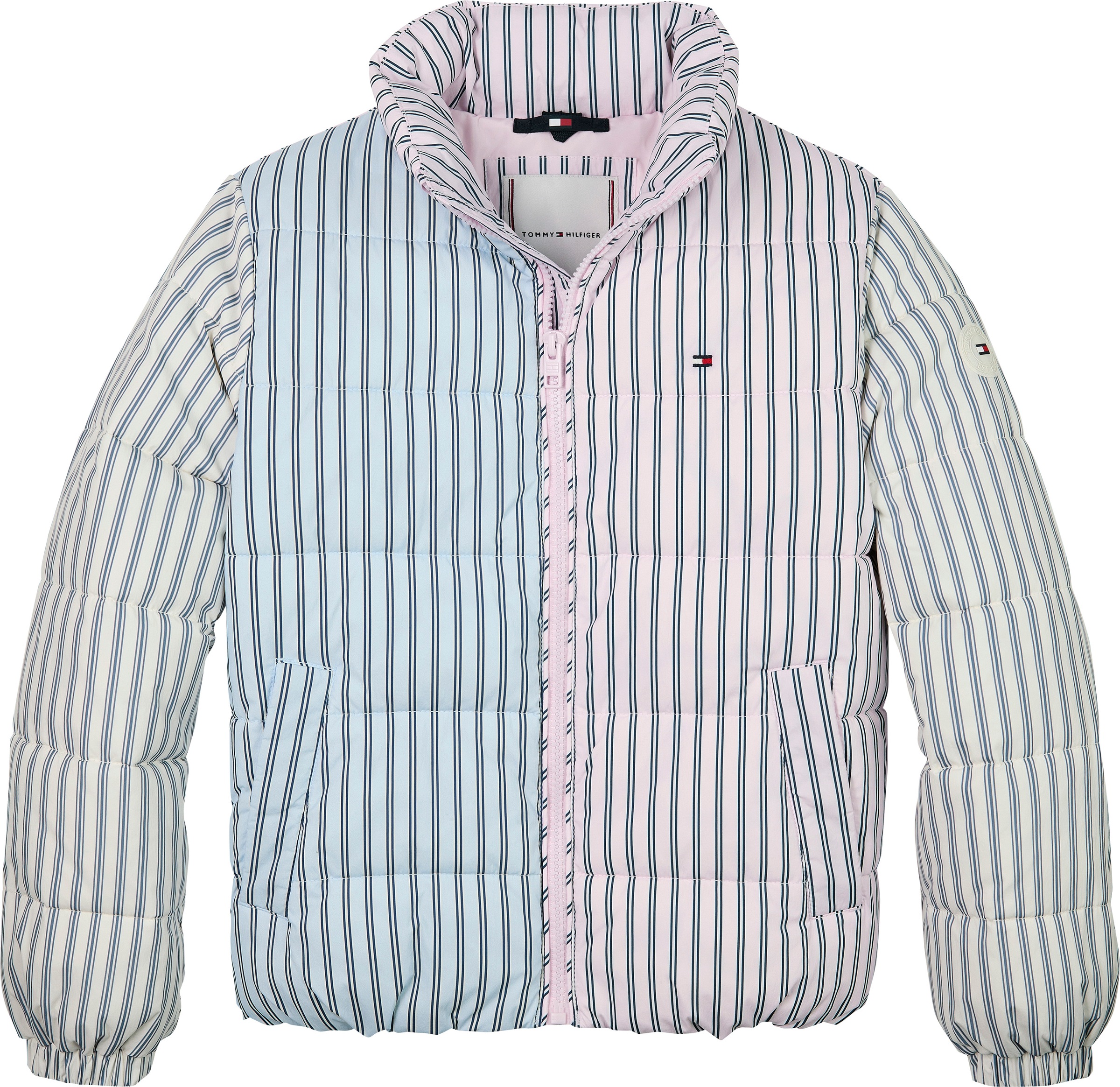Tommy Hilfiger Steppjacke »MIX STRIPE PUFFER«, für Kinder bis 16 Jahre, cooles Streifen-Design