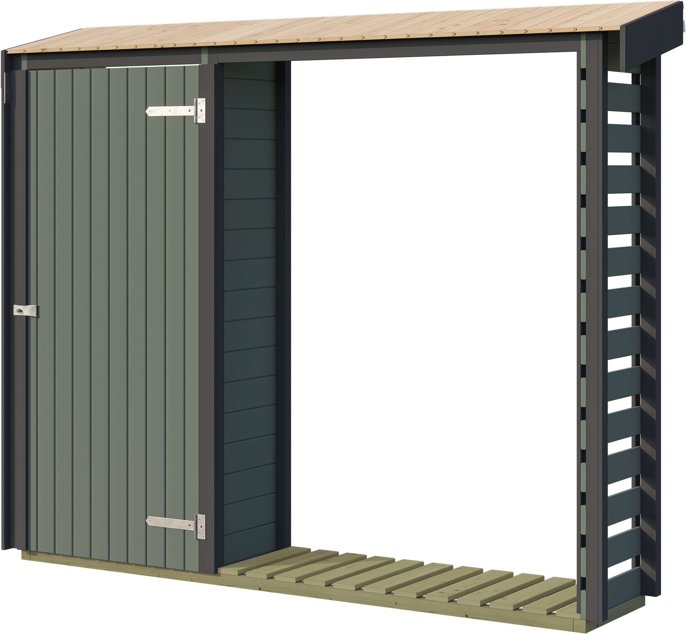weka Kaminholzregal »optionale Erweiterung für Gartenhaus Killarney« verschiedene Farben und Größen