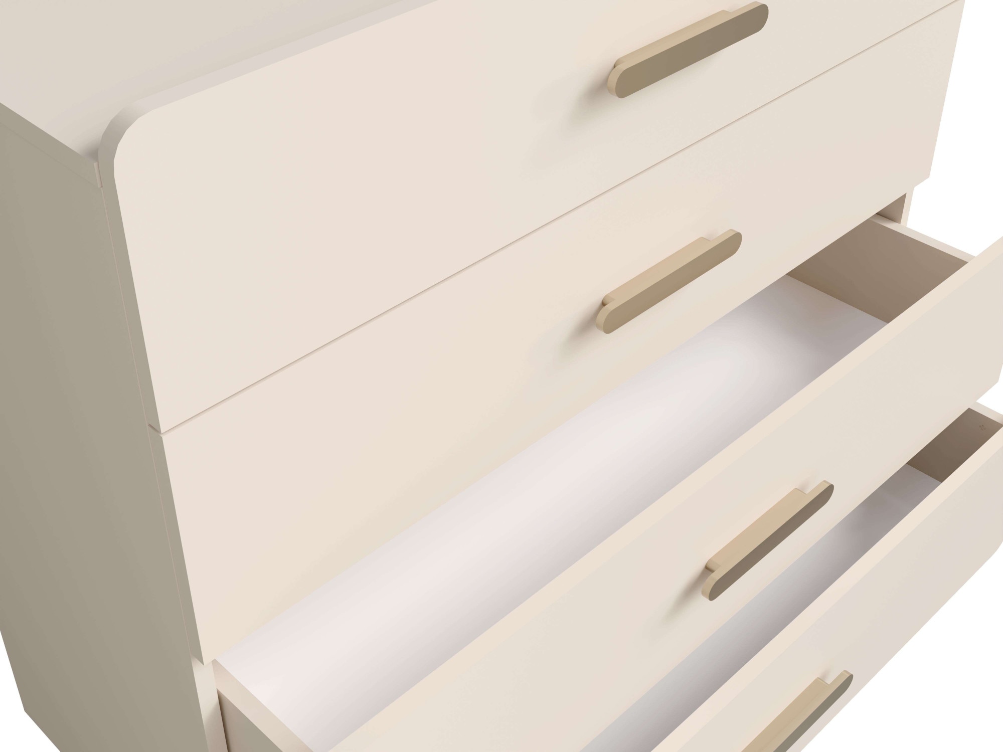 Home affaire Kommode »CLAREI Sideboard mit 4 Schubladen, Maße B/H/T: 100/92/44 cm«, Schubkastenkommode mit goldenen Kunststoffgriffe, viel Stauraum