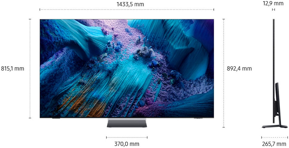 Samsung QLED-Fernseher »GQ65QN990FT«, 8K Ultra HD, Smart-TV, 8K AI Upscaling Pro & Glare Free, Wireless One Connect Box, Art Store
