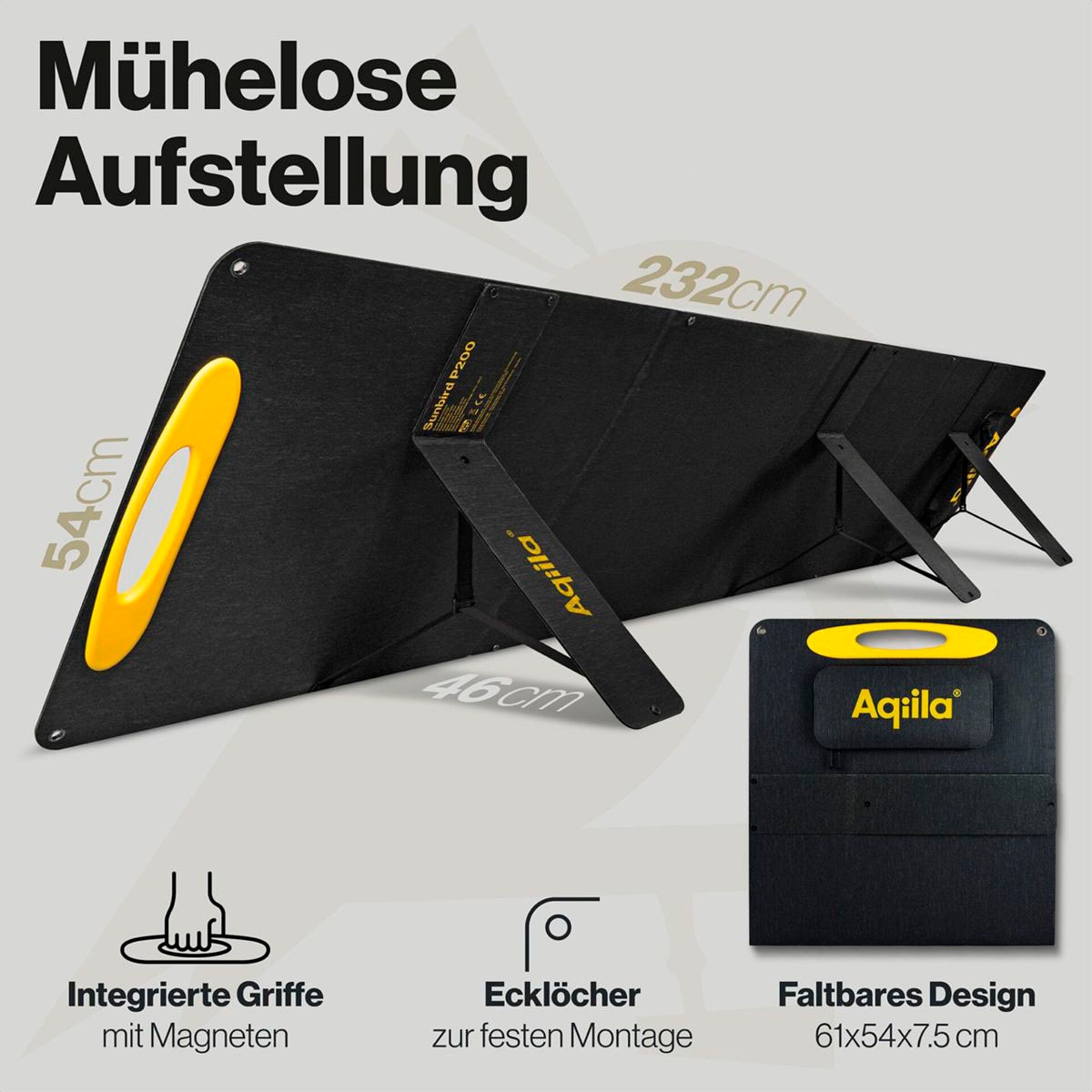 Aqiila Solarladegerät »Sunbird P56 Solar Charger 56W«