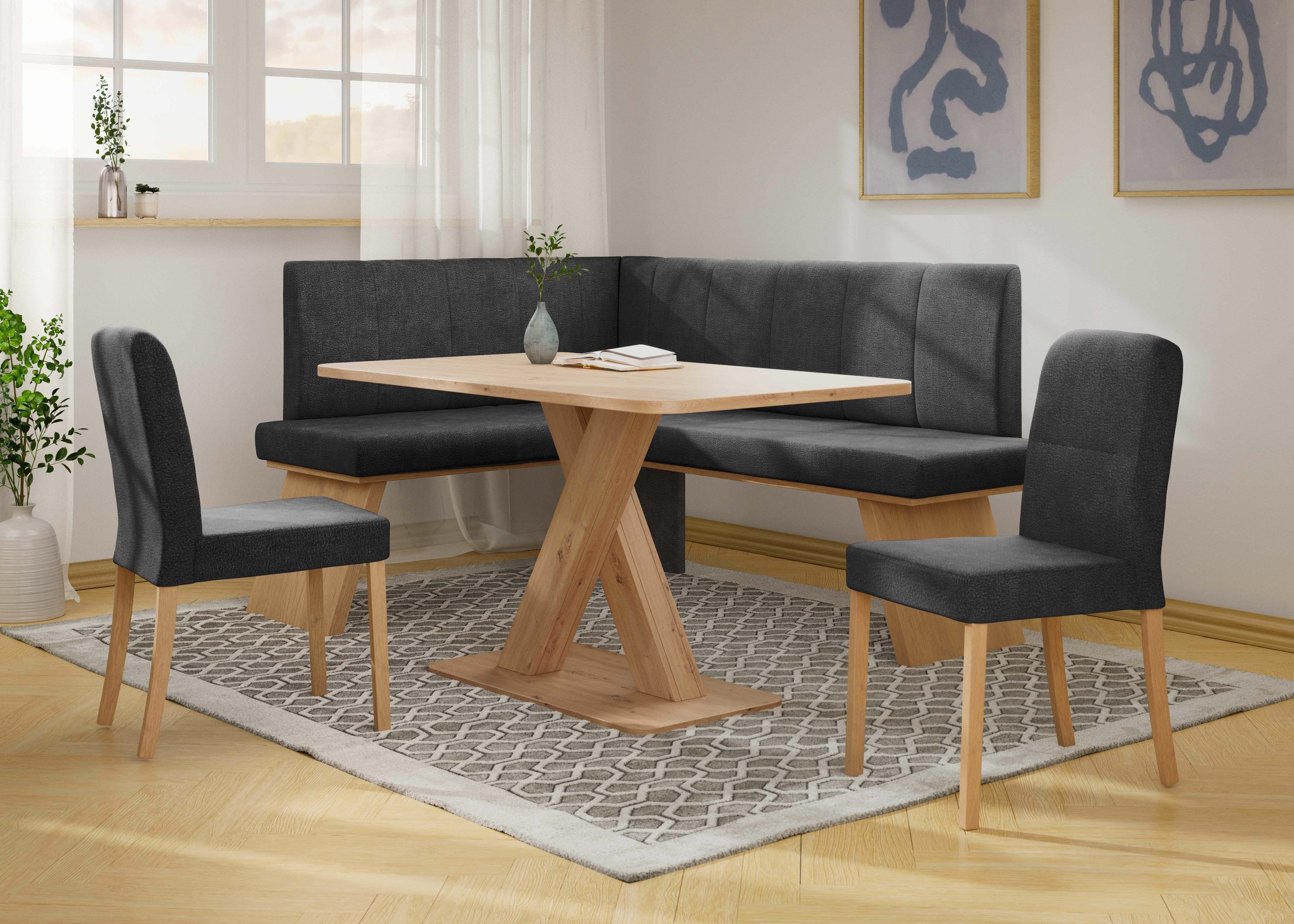 Home affaire Eckbankgruppe »Nina«, (Set, 4 tlg., 4er), Sitzgruppe Esszimmer günstig online kaufen