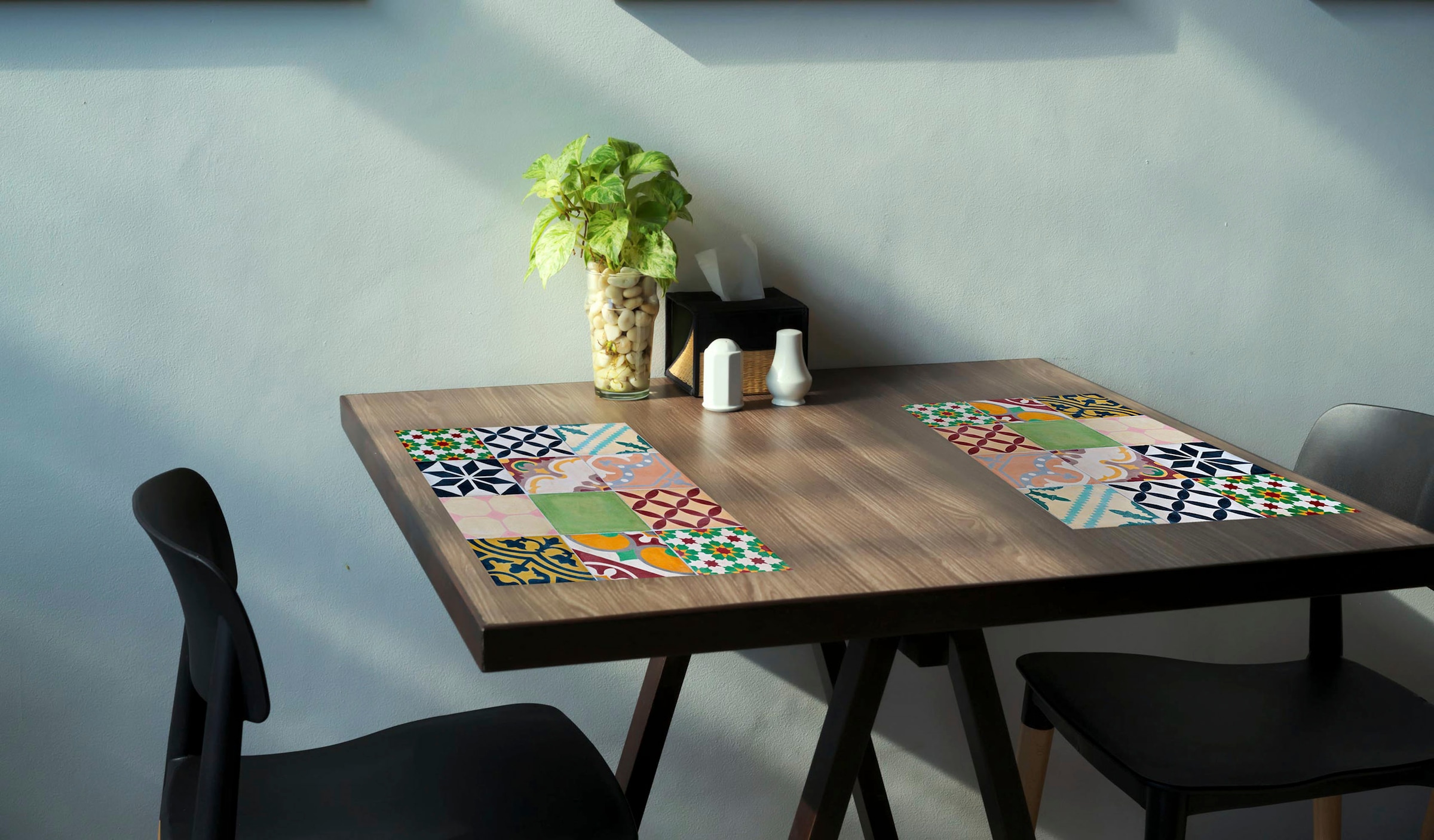 Contento Platzset »Mosaik, grün«, (Set, 4 St.), für innen und außen geeignet, wasserabweisend
