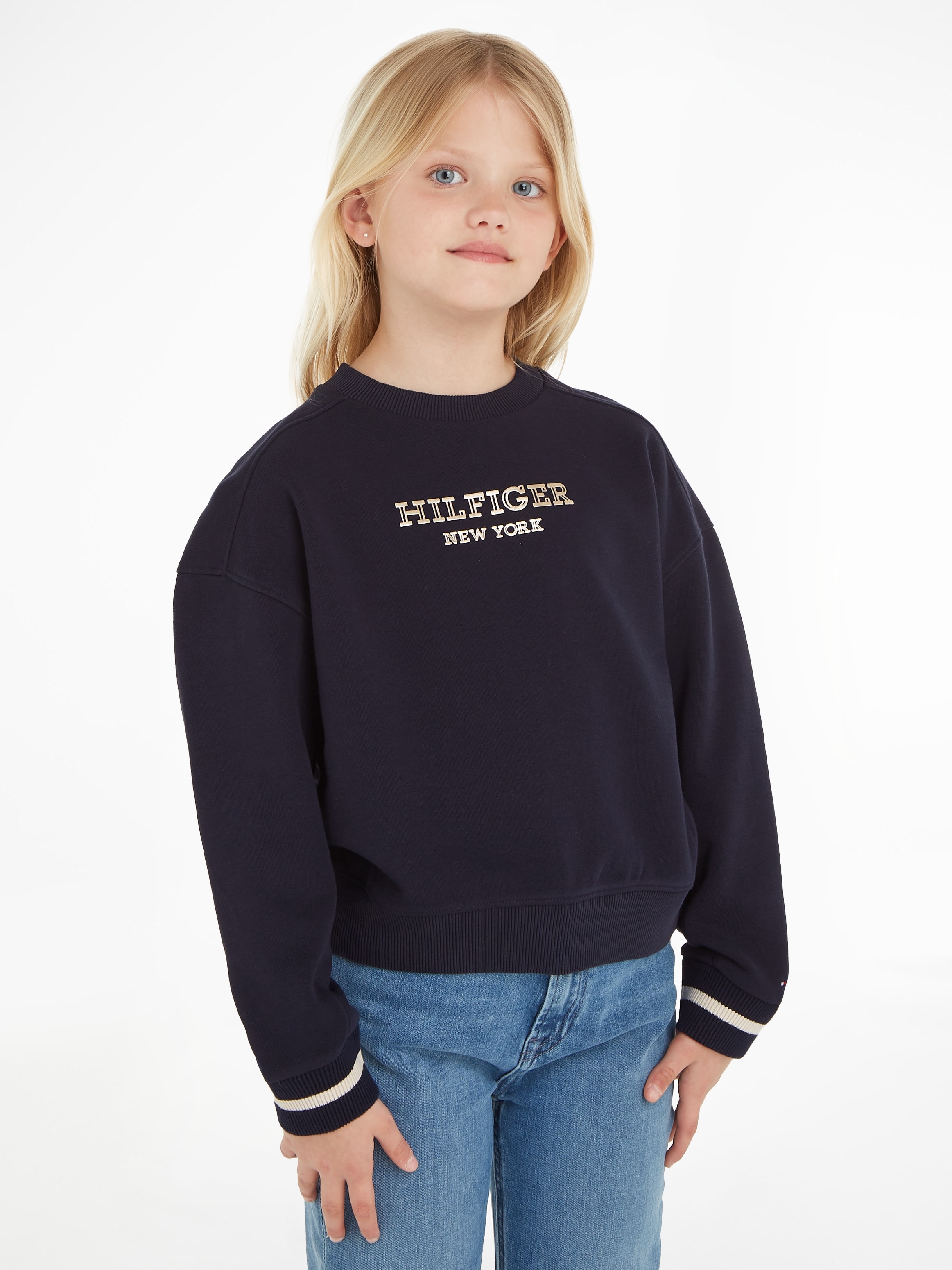 Tommy Hilfiger Sweatshirt »MONOTYPE FOIL CREW«, online mit Logo-Druck bei